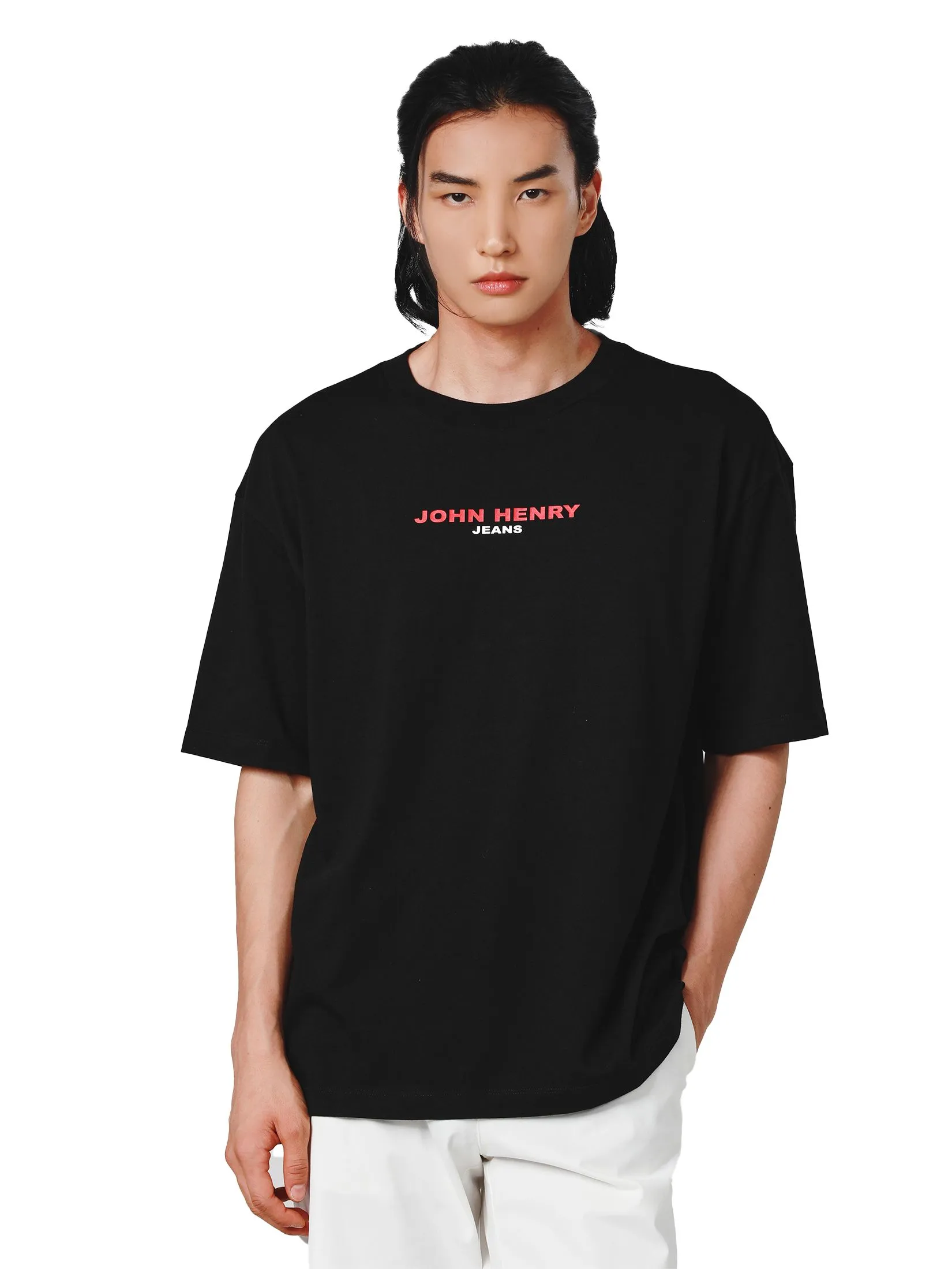 JOHN HENRY Men's T-Shirts (Oversize Fit) DENIM Black