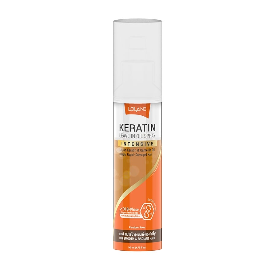 Lolane Intense Care Keratin Leave In Oil Spray 140 Ml. - Orange