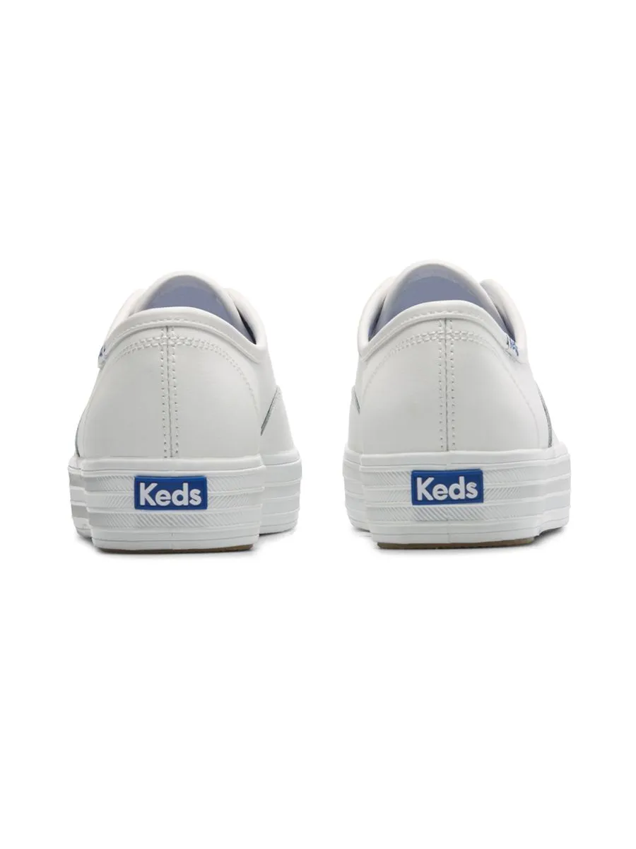 KEDS White The Platform Leather