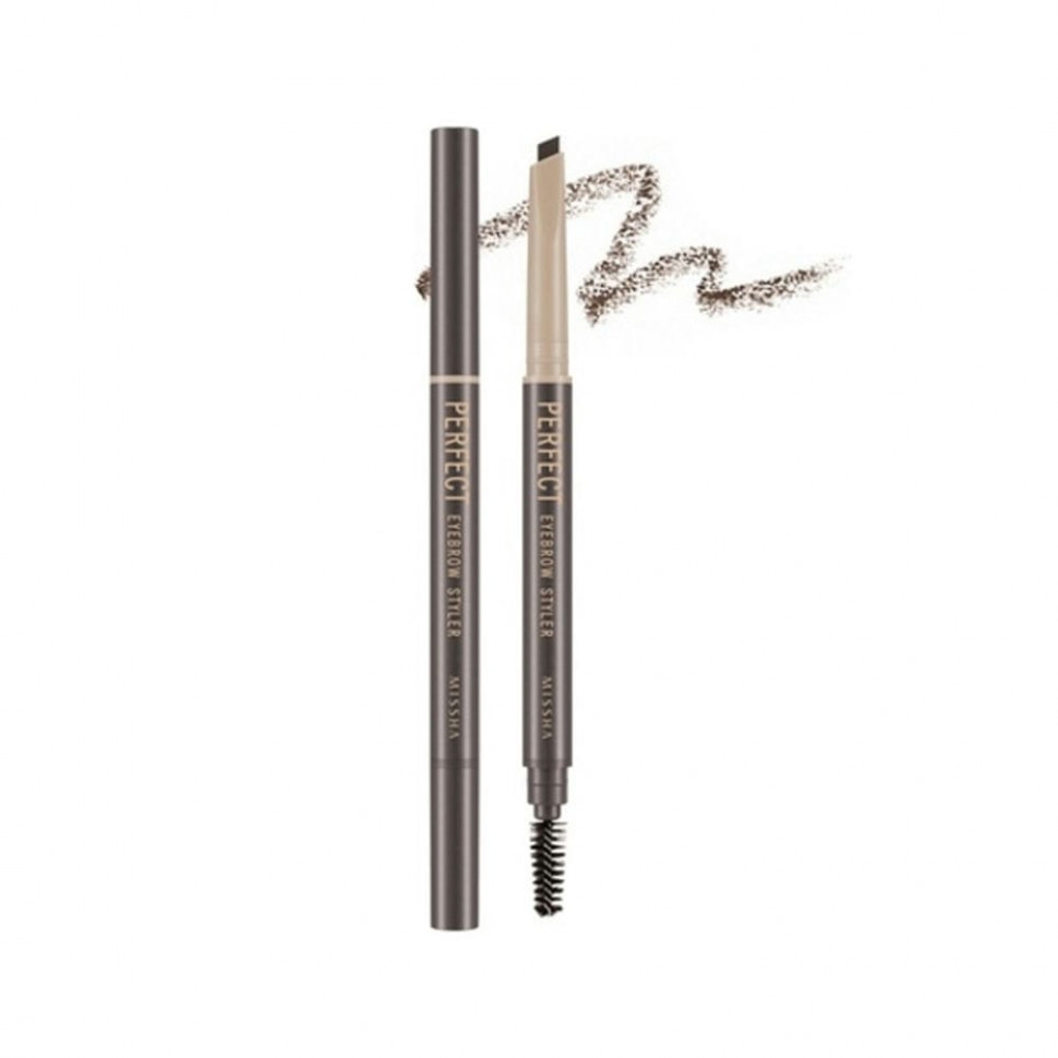 Missha, Perfect Eyebrow Styler, темно-коричневый, 0,15 г (0,005 унции)