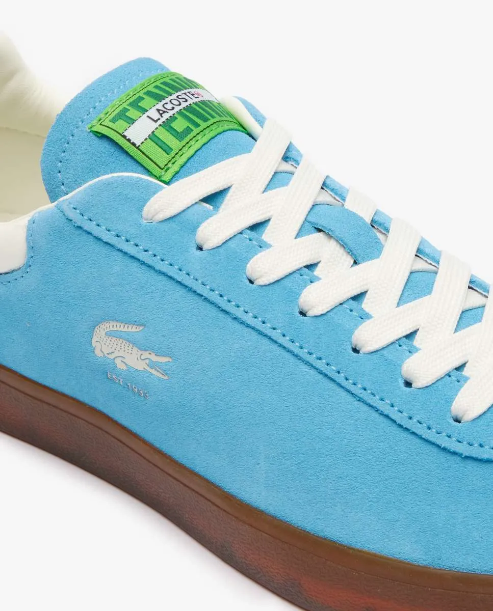 LACOSTE Men’s Baseshot Suede Trainers Blue