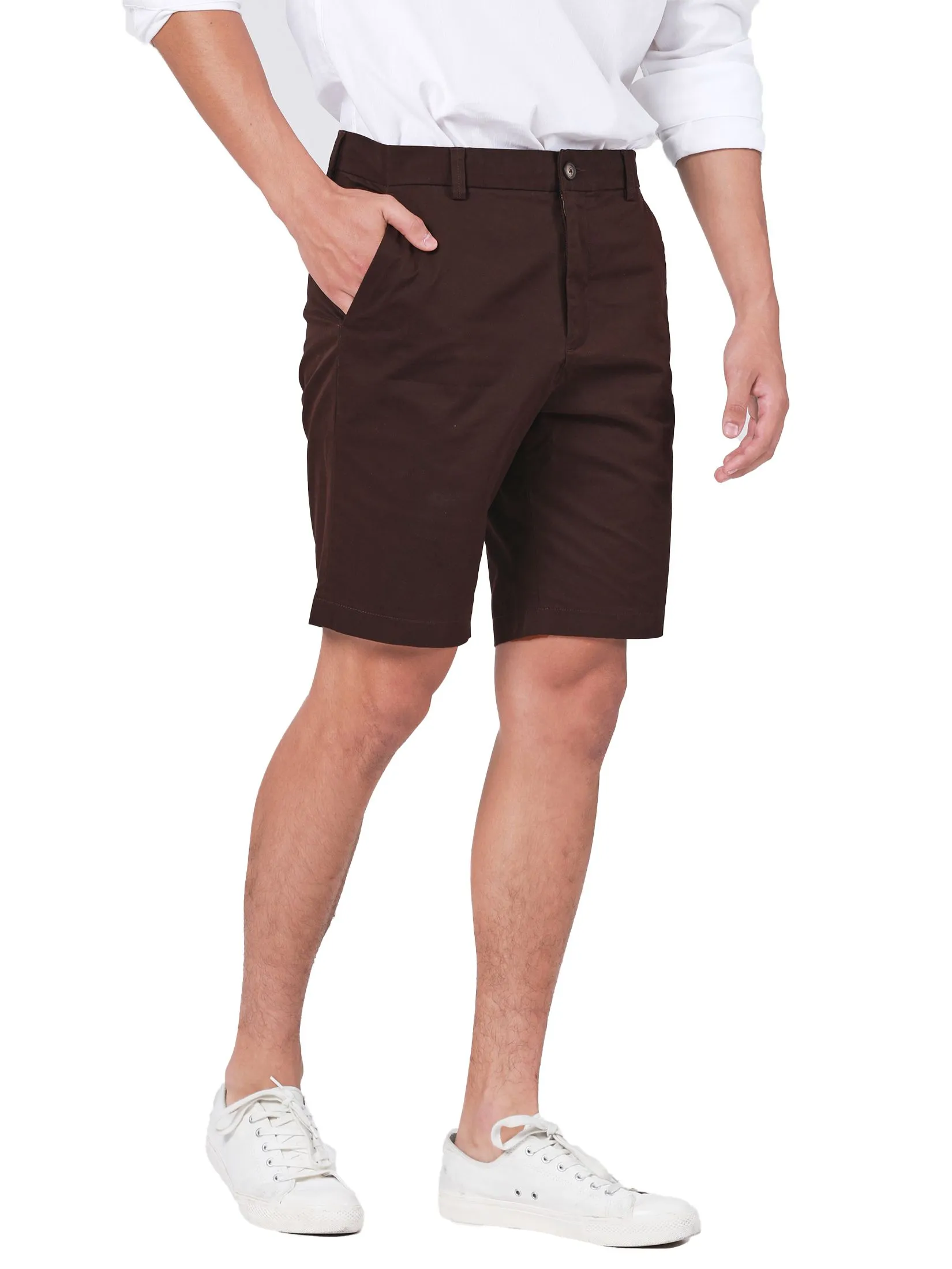 JOHN HENRY Men's Shorts (Slim Fit) REJUVENATE VACATION Brown