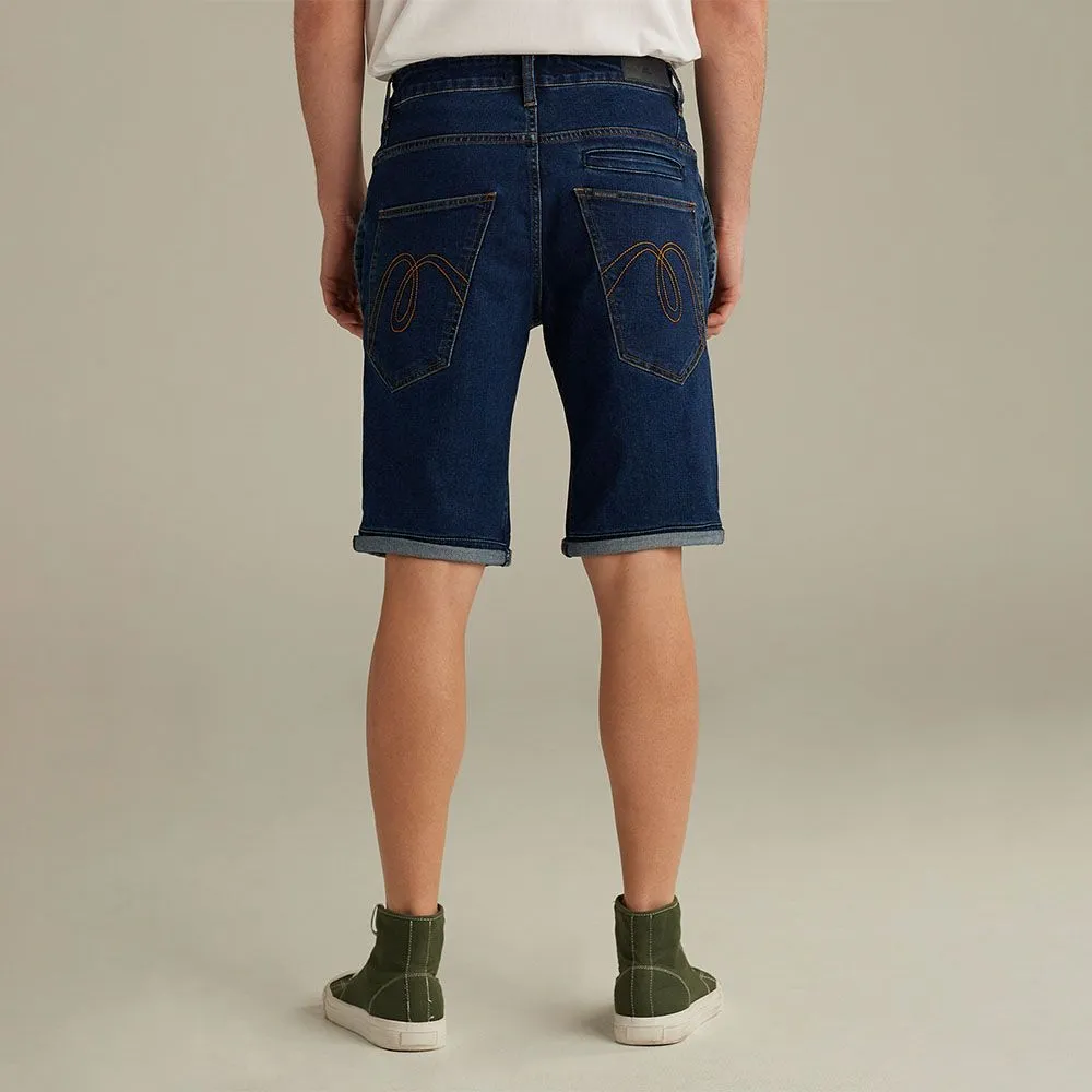MC JEANS Men's denim shorts Dark Blue MCJZ042