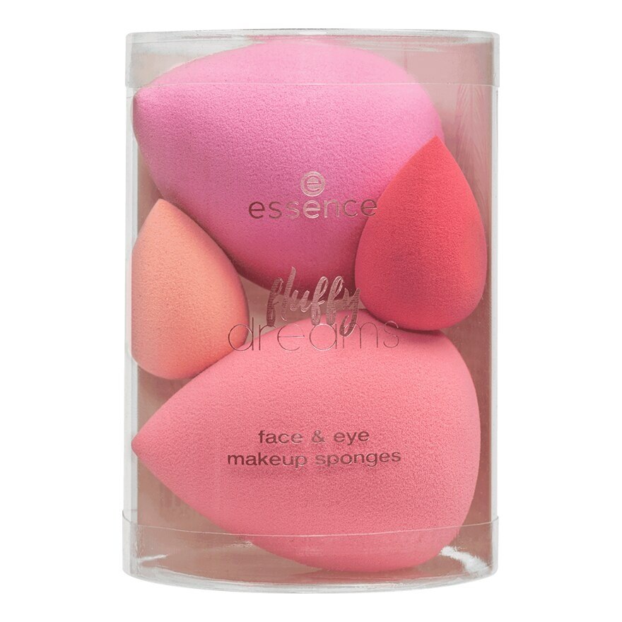 Essence Fluffy Dreams Face  Eye Makeup Sponges 4pcs. - Pink