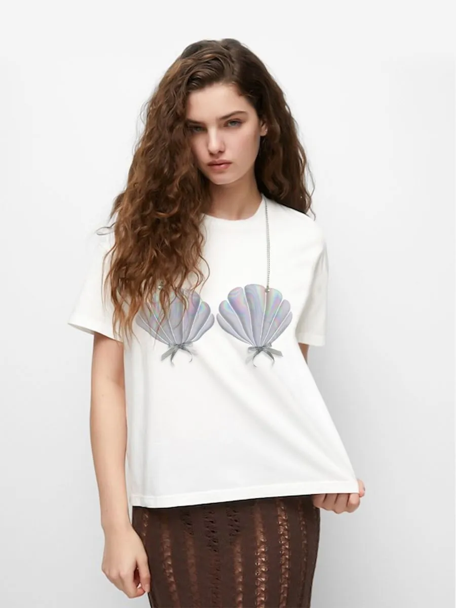 ICONIC WHITE LITTLE MERMAID T-SHIRT