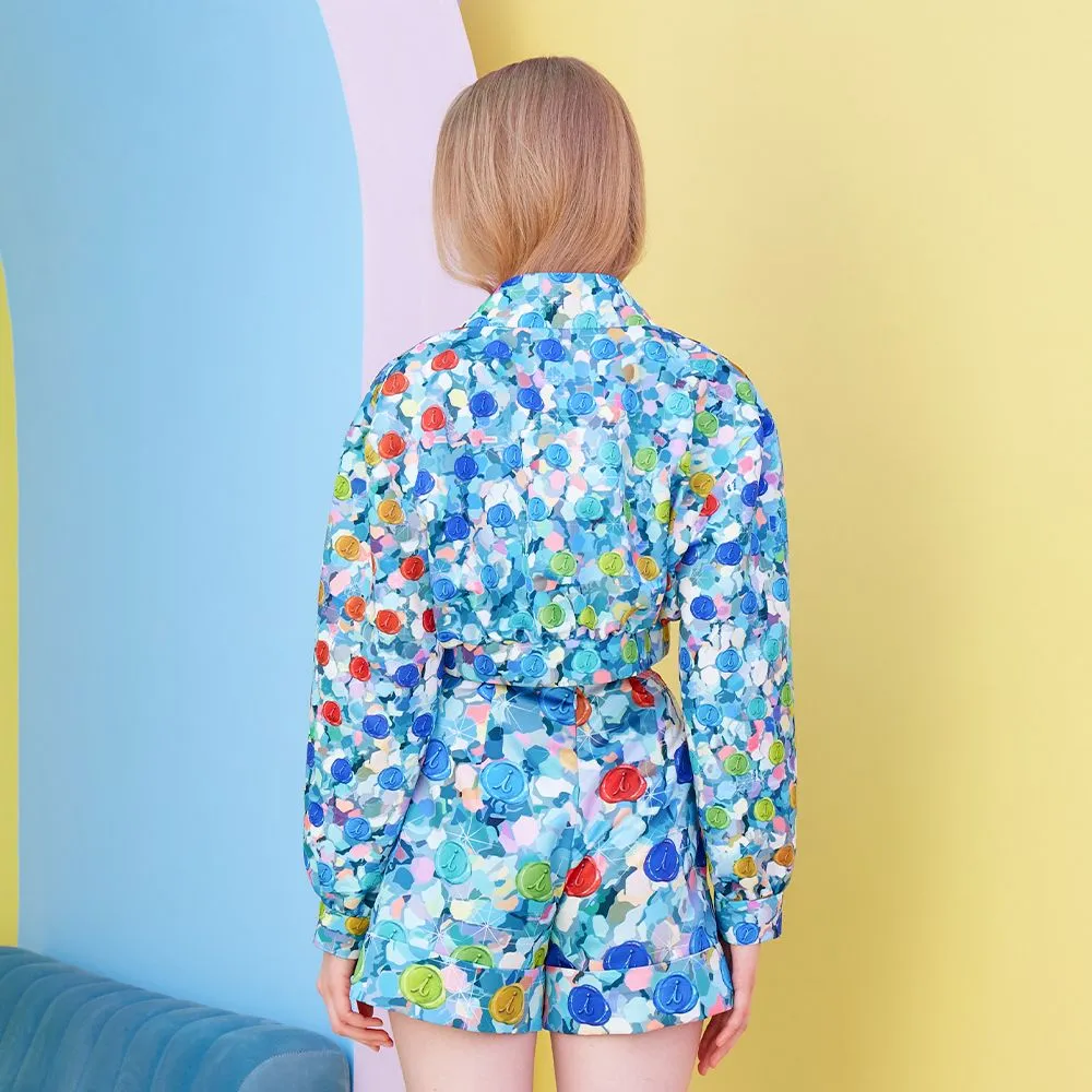 ICONIC BLUE GAUDY JACKET MODEL GAUDY JACKET 6771