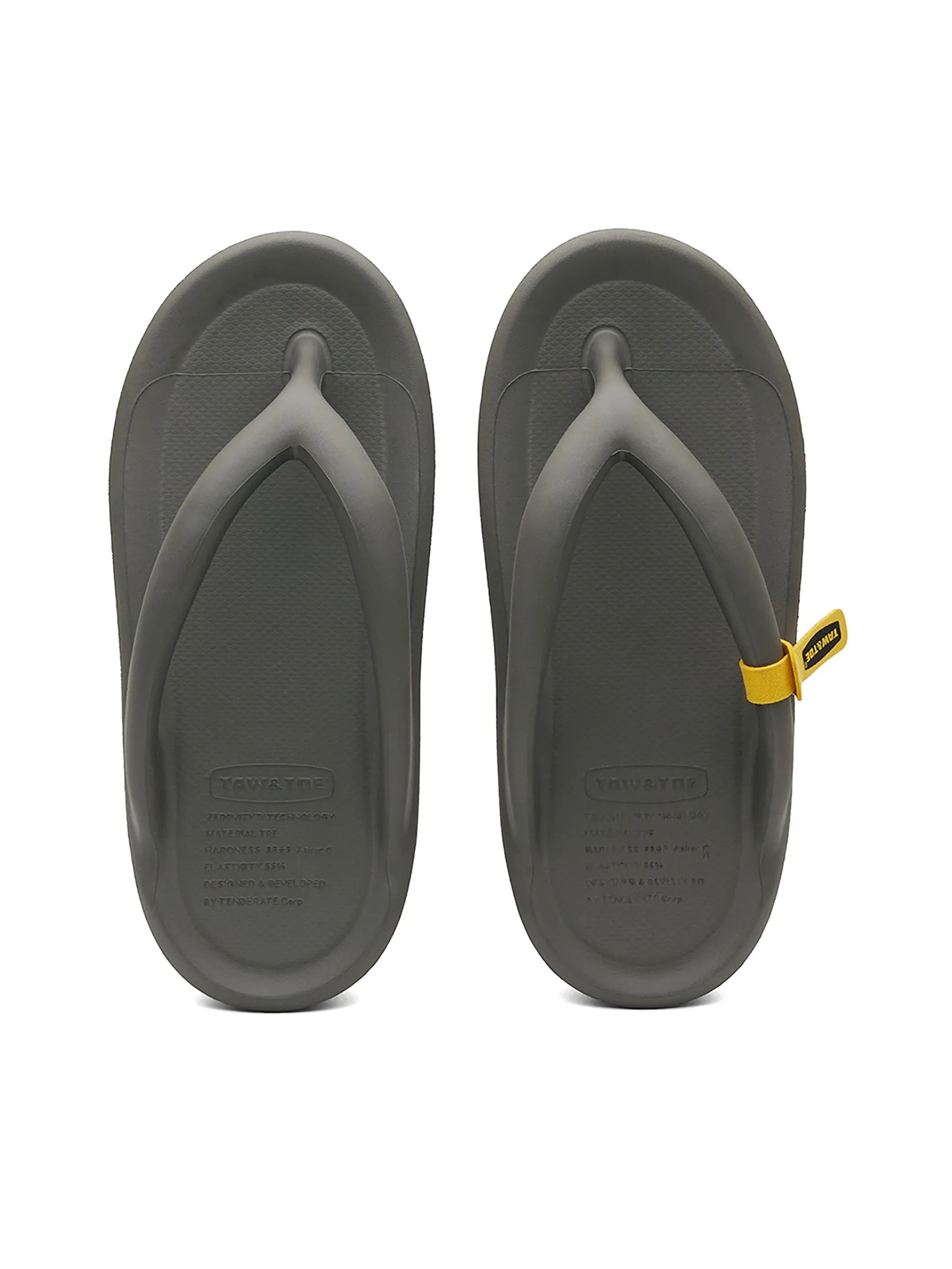 TAW&TOE Unisex Flip Flop Zerovity OG Charcoal