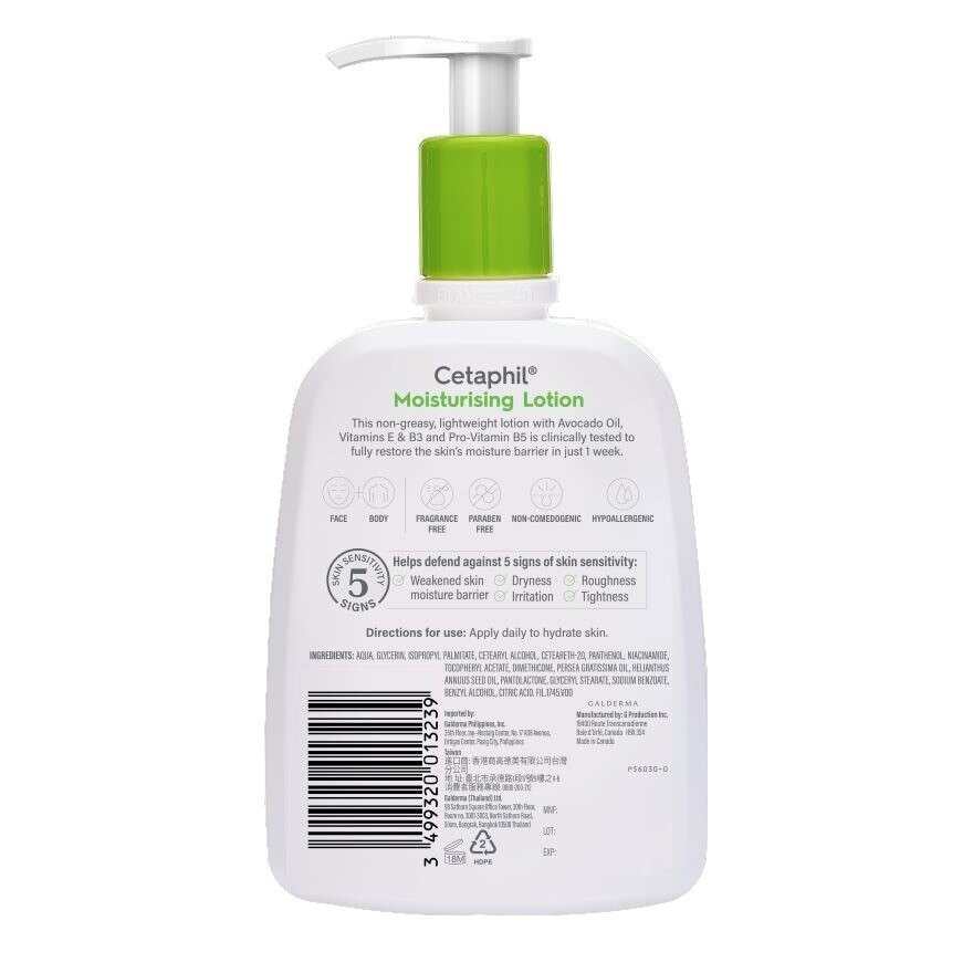 Cetaphil Moisturizing Lotion 473 ml. Dry to Normal, Sensitive Skin