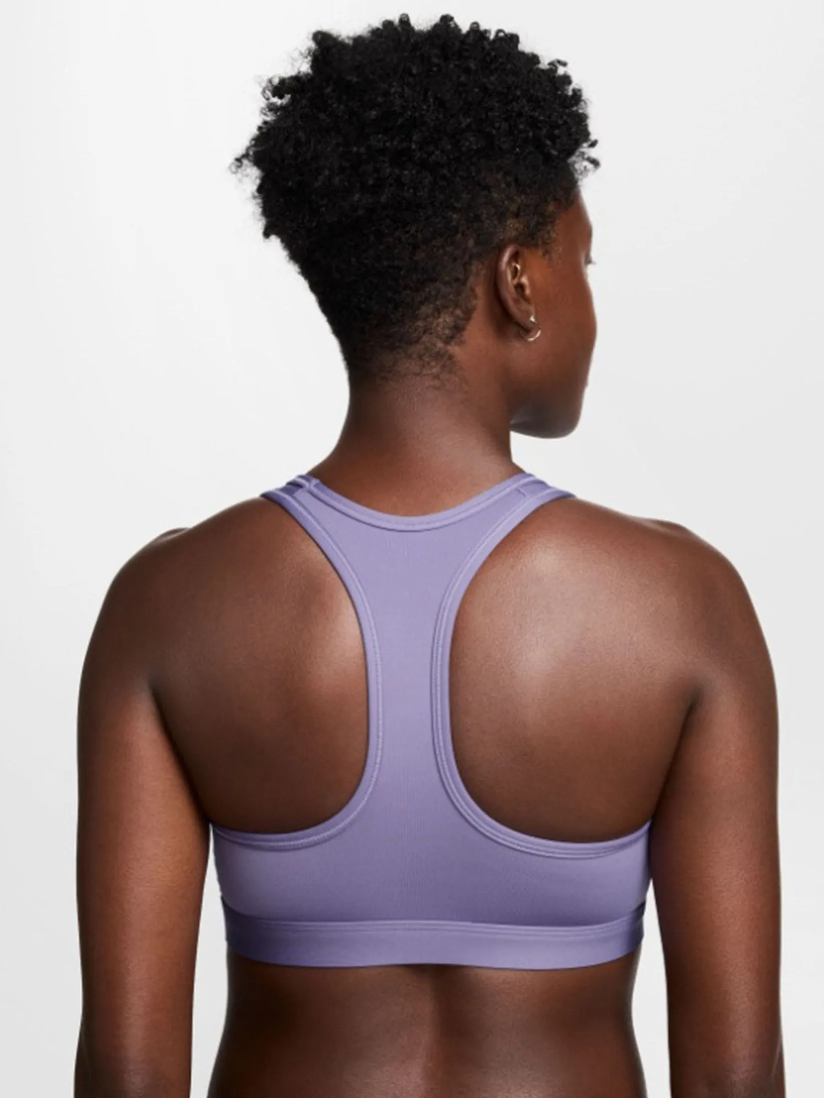 NIKE Women Support Padded Sports Swoosh Medium Dusty Amethyst/White