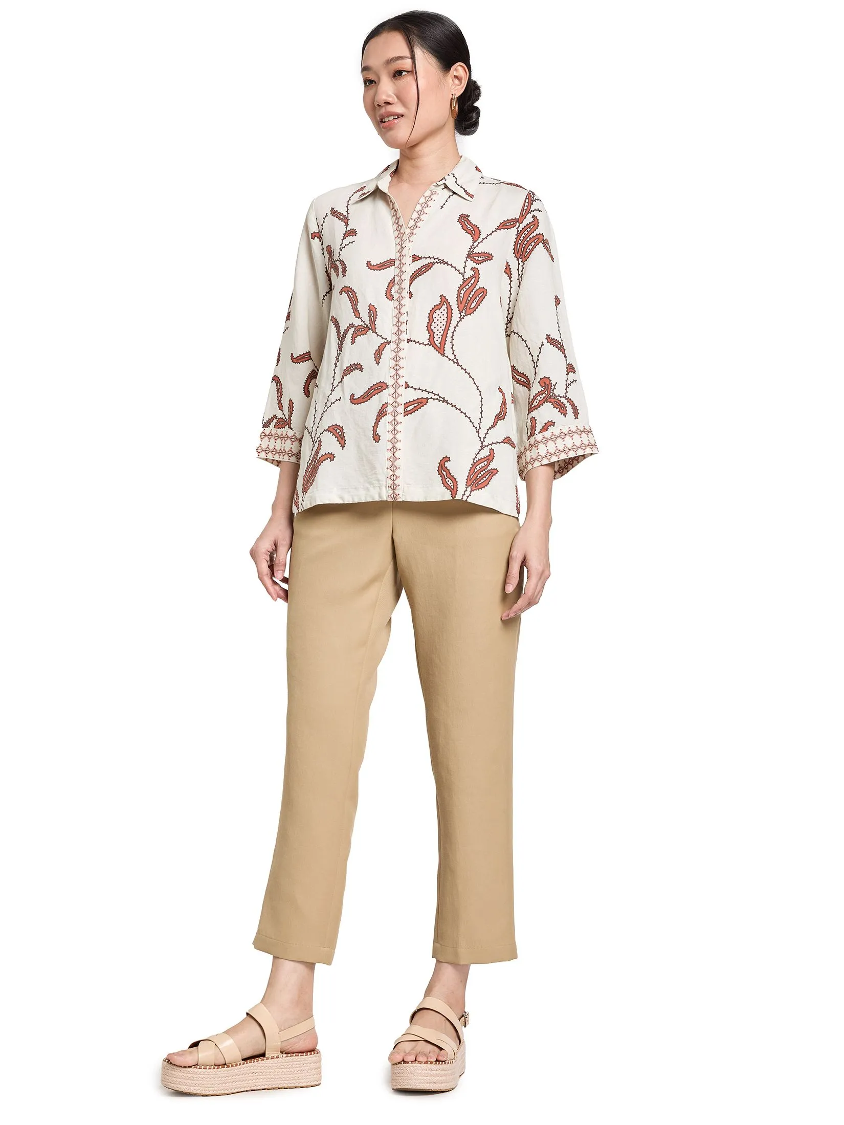 ESTIMATE Women Pants Casual Solid Color