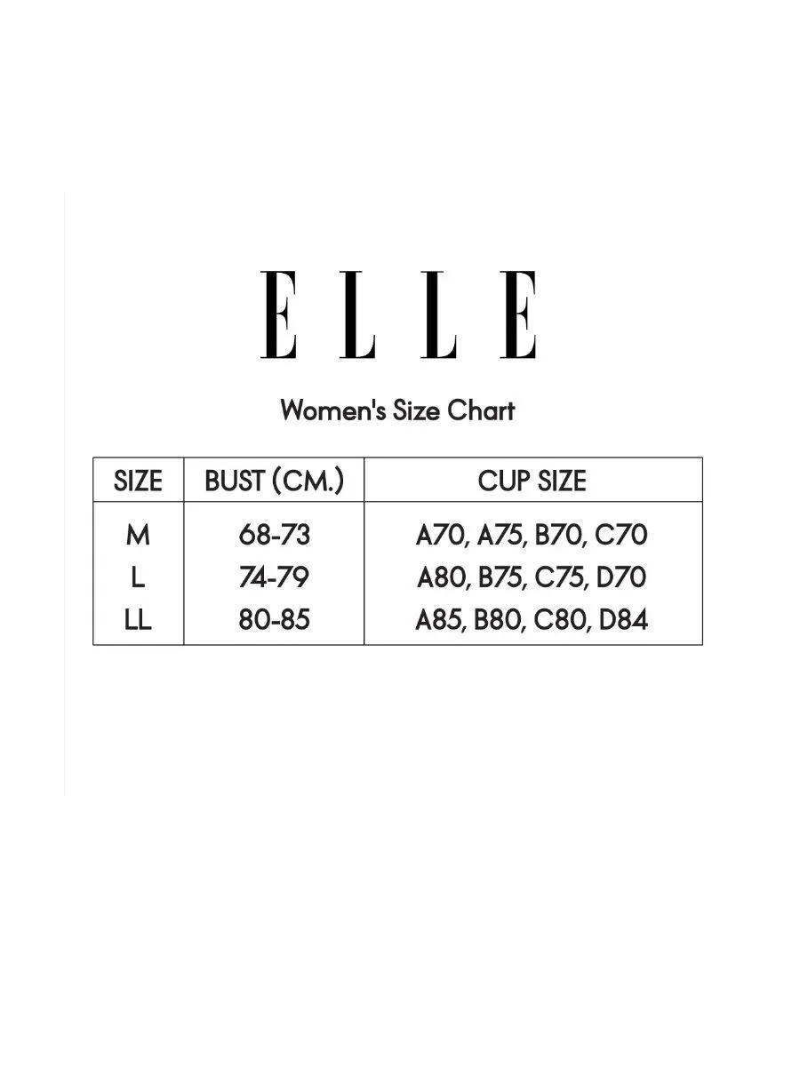 ELLE LINGERIE Women Bra Camisole Collection Romantic Pleat LH1734 BEIGE