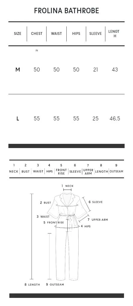 FROLINA Unisex Bath Robe Cherish