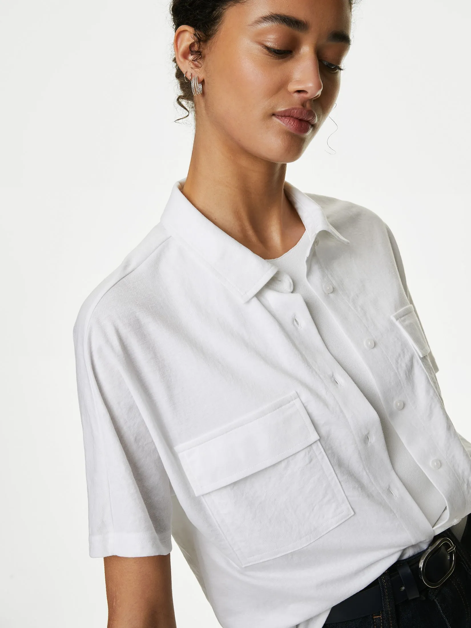 MARKS & SPENCER Women Shirt Collared Button Through