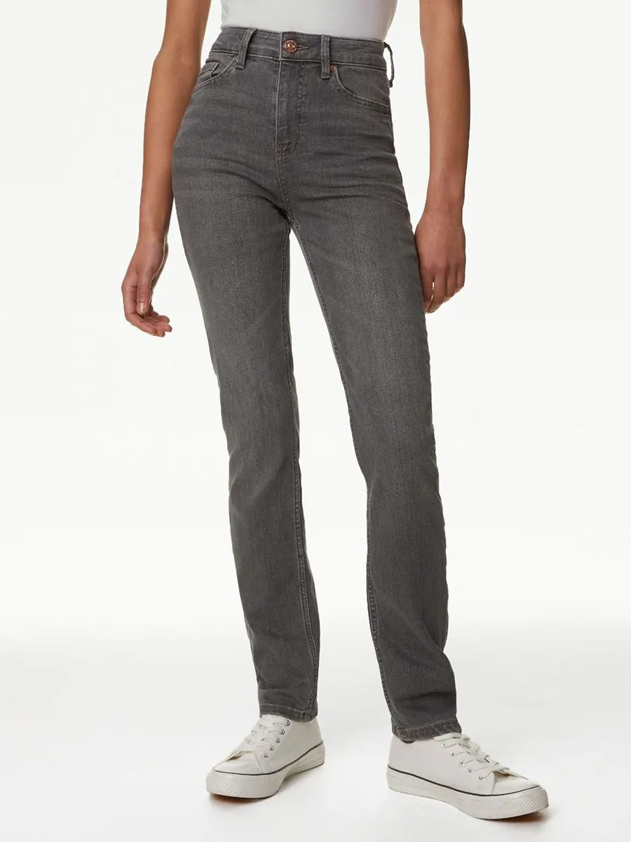 MARKS & SPENCER Women Slim Fit Jeans Lily with Stretch Grey