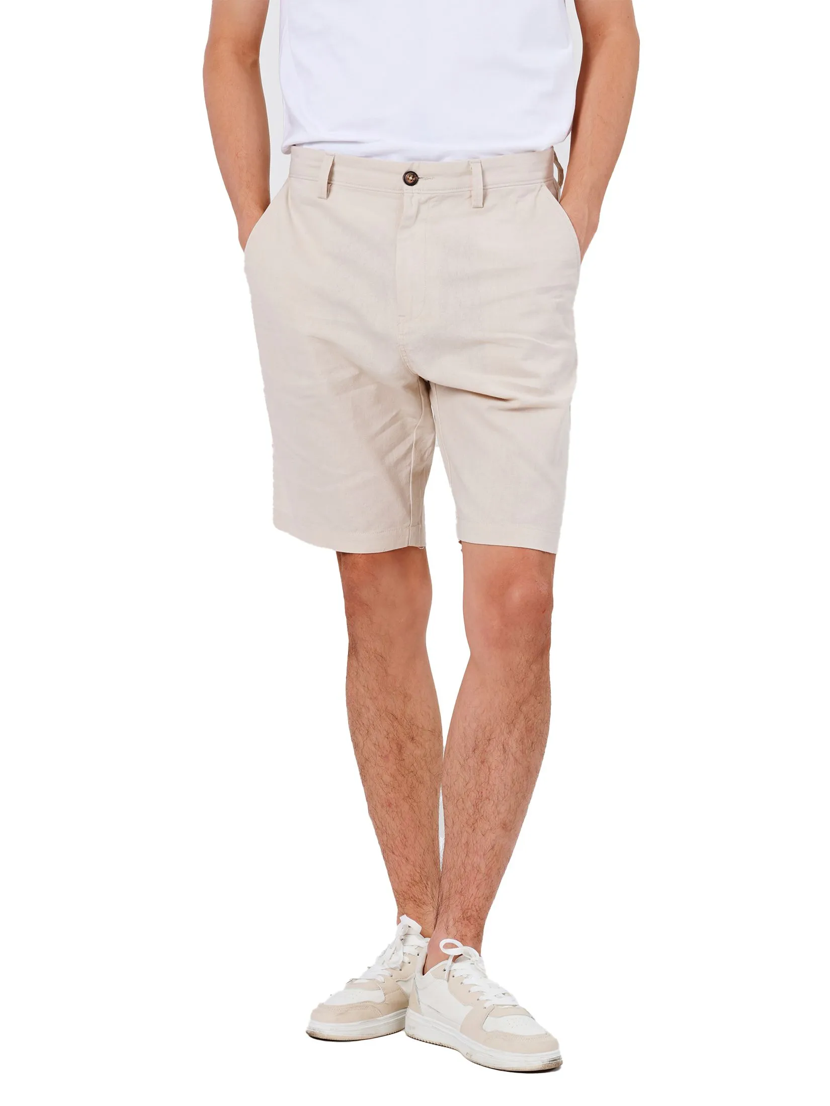 JOHN HENRY Men's Shorts (Slim Fit) Rejuvenate Vacation Beige