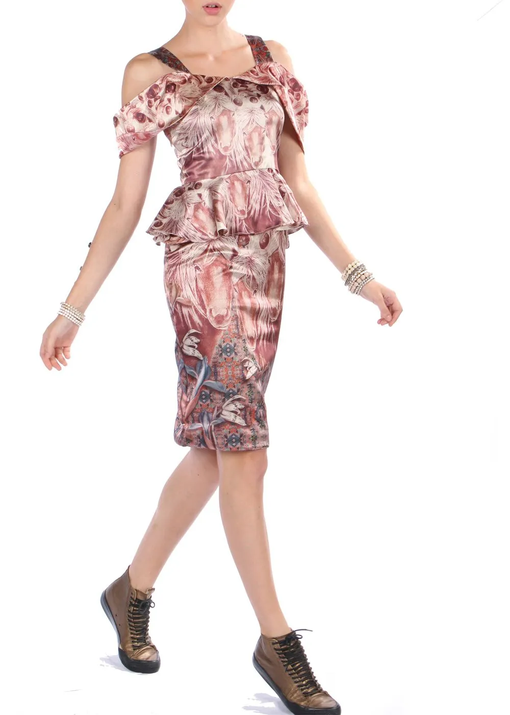 PEDZ Chocolate Pedz Aesthetic Horse Pencil Skirt