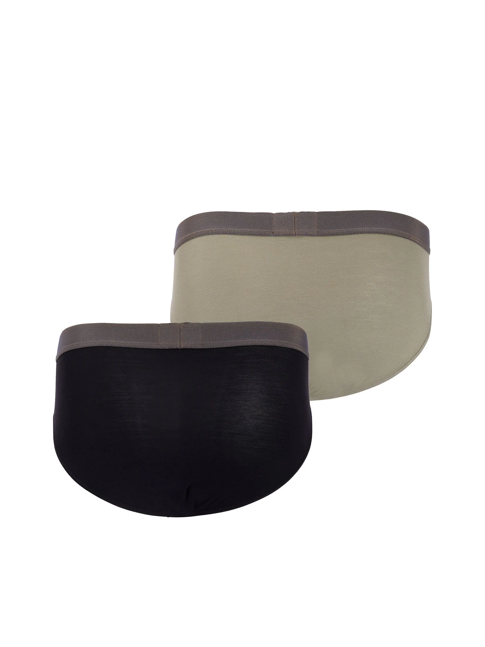 EMPORIO ARMANI Men Underwear Brief 2 Pack SS25 M7003 Vetiver / Black