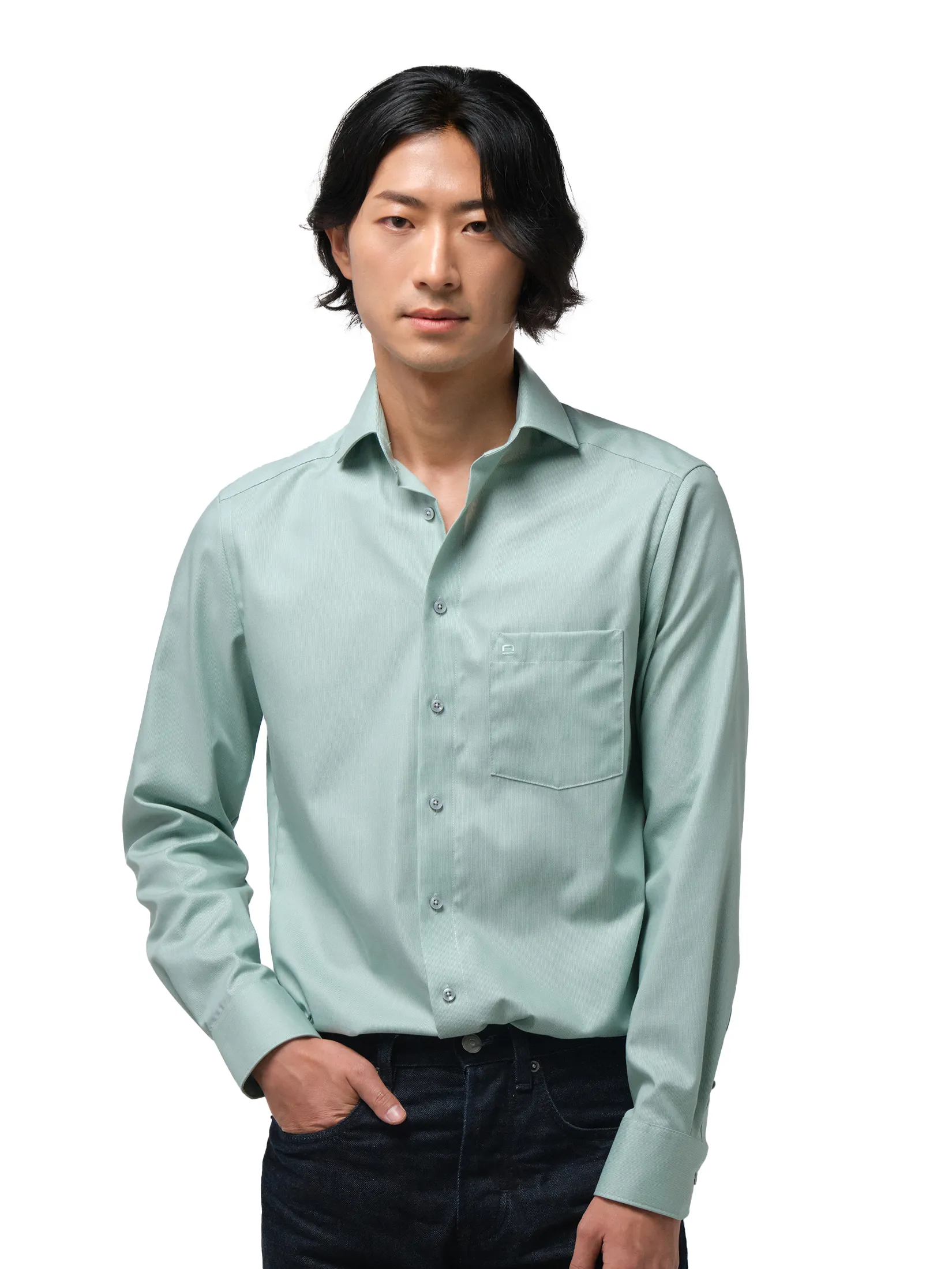 OLYMP MEN S SHIRT LONG SLEEVES BUSINESS SHIRT MODERN FIT EASY IRON NAVY GREEN