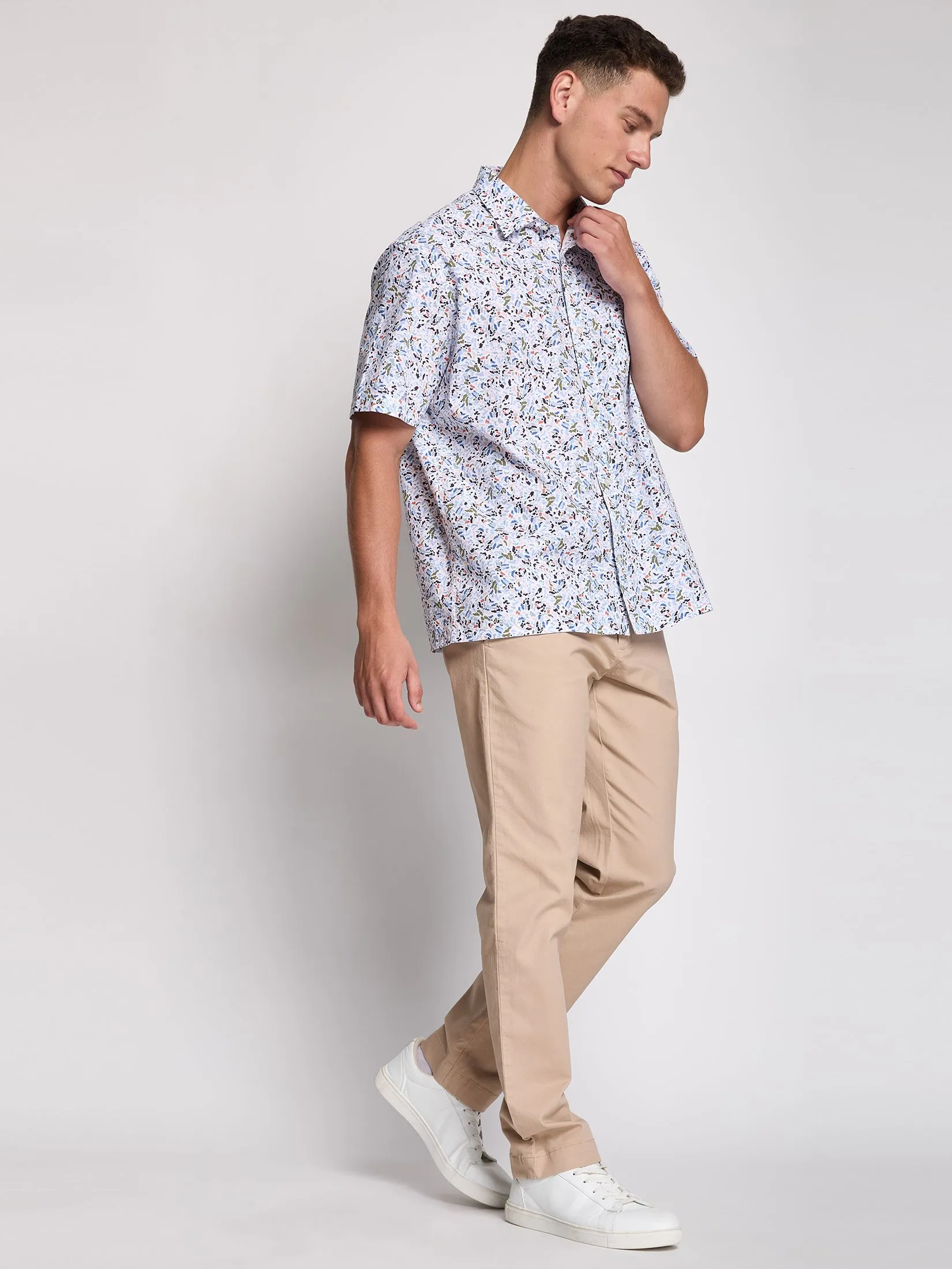 ALUMNUS Men Shirt Short Sleeves 2510SSRL29 Off White