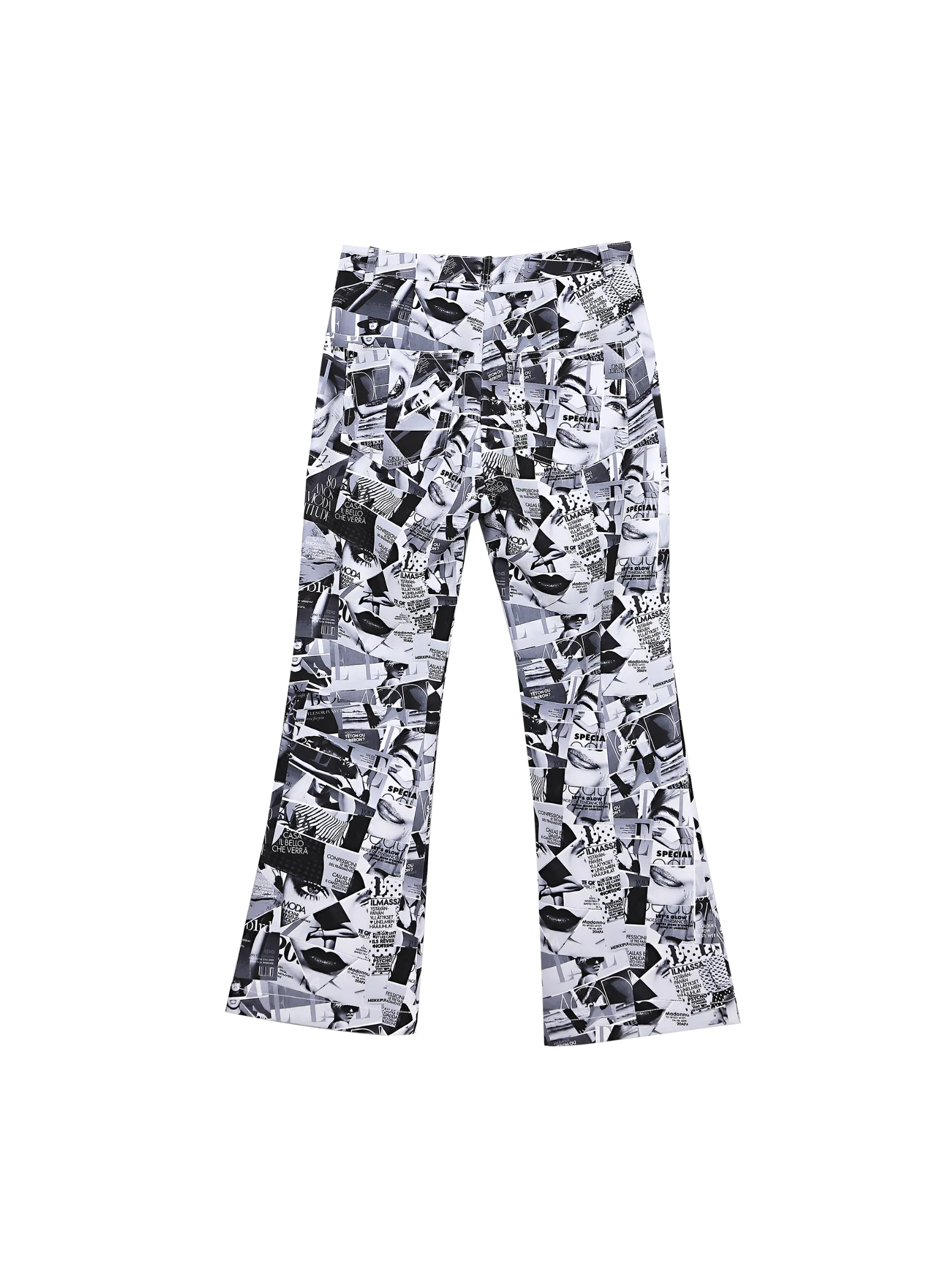 ELLE Women's Printed Flared Pants Polyester Fit & Flare Silhouette Model W3L713 | ELLE 80 YEARS LIMITED EDITION