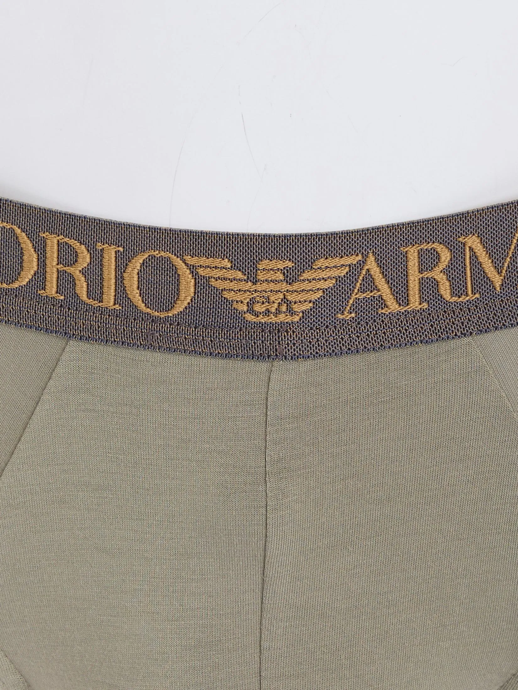 EMPORIO ARMANI Men Underwear Brief 2 Pack SS25 M7003 Vetiver / Black