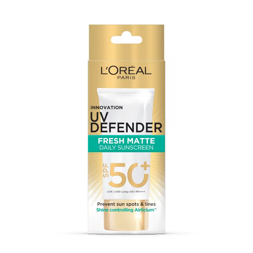 L'oreal Paris UV Defender Fresh Matte Daily Sunscreen SPF50+ PA++++ 50 Ml.
