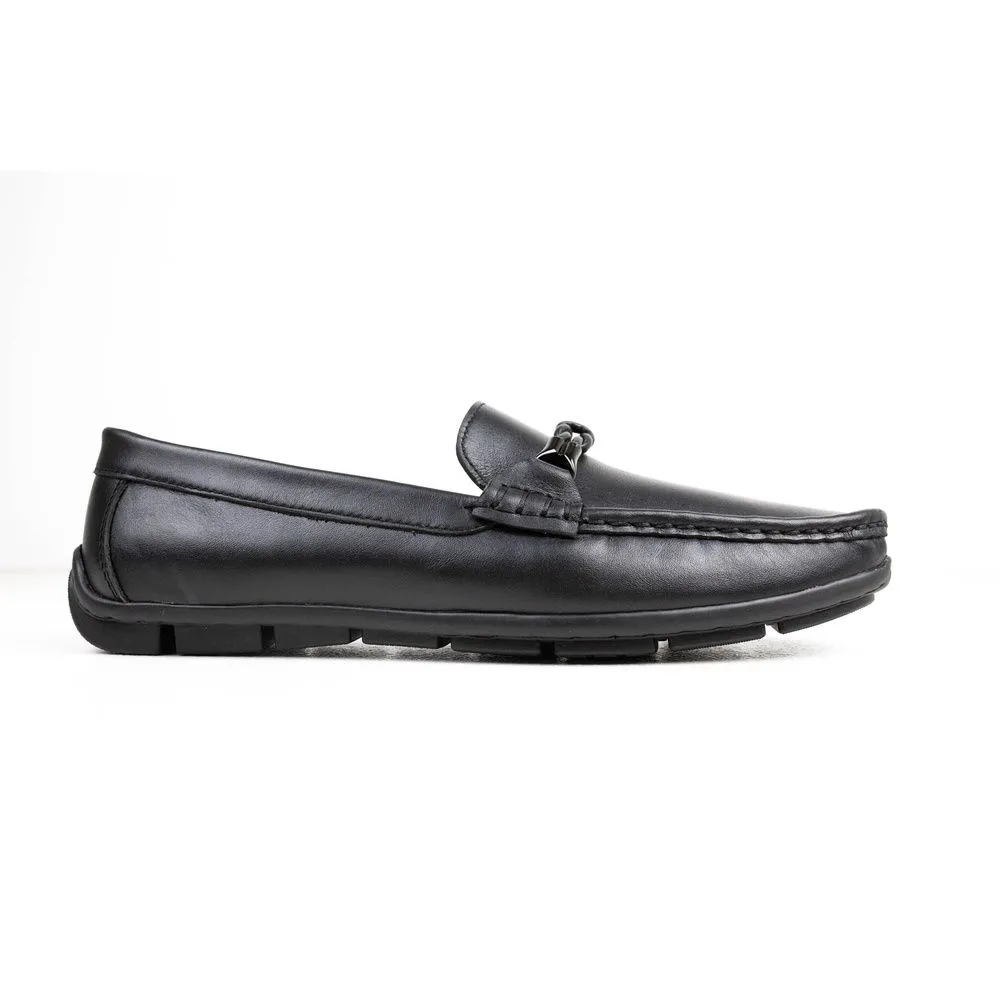 HEAVY Black Loafer Leather Shoes VC5900