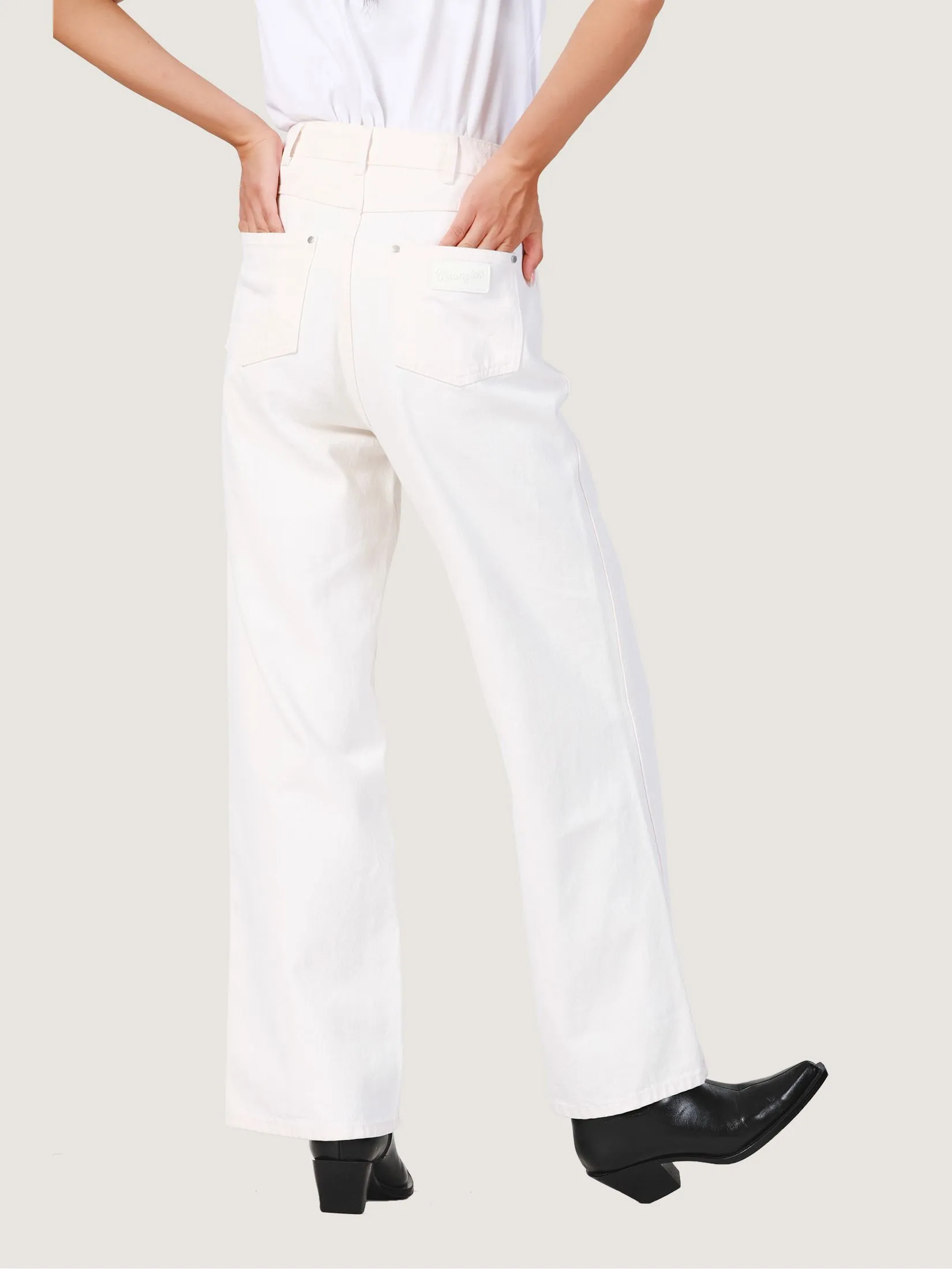 WRANGLER Women's Jeans Everyday with Wrangler Collection High Loose Fit White