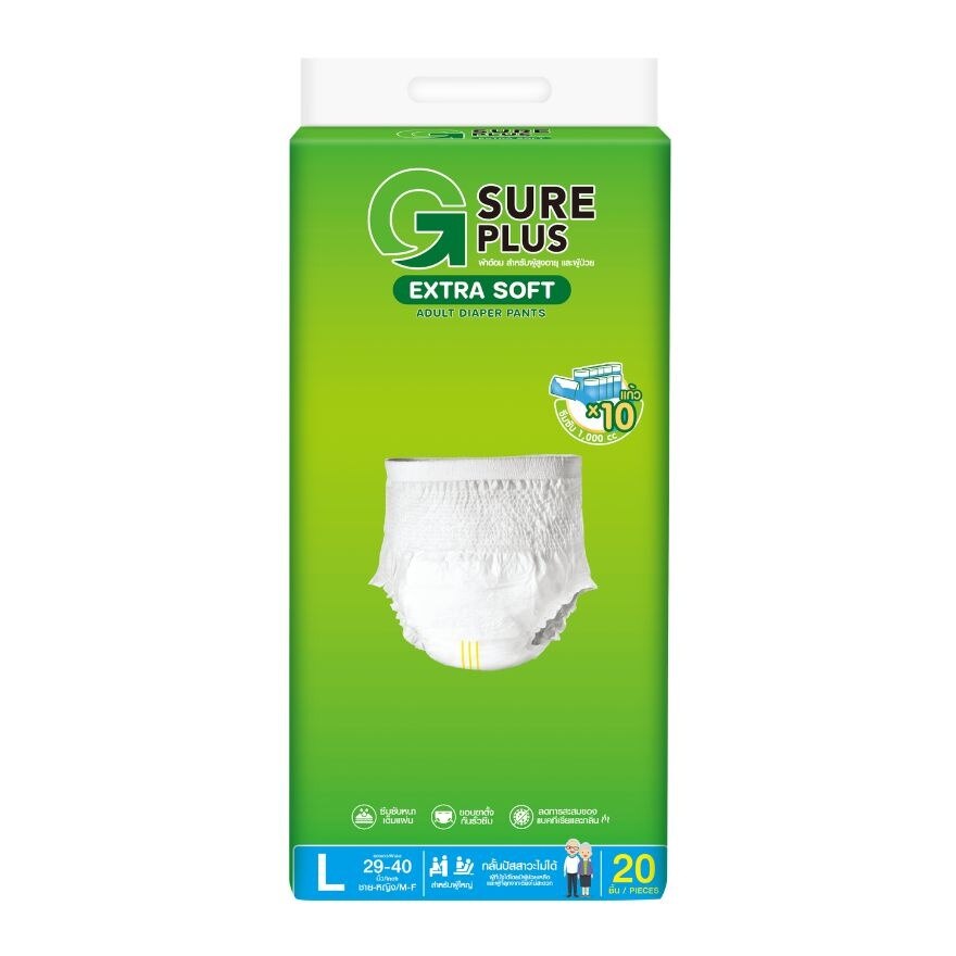G Sure Plus Extra Soft Adult Diapers Pant L 20 pcs