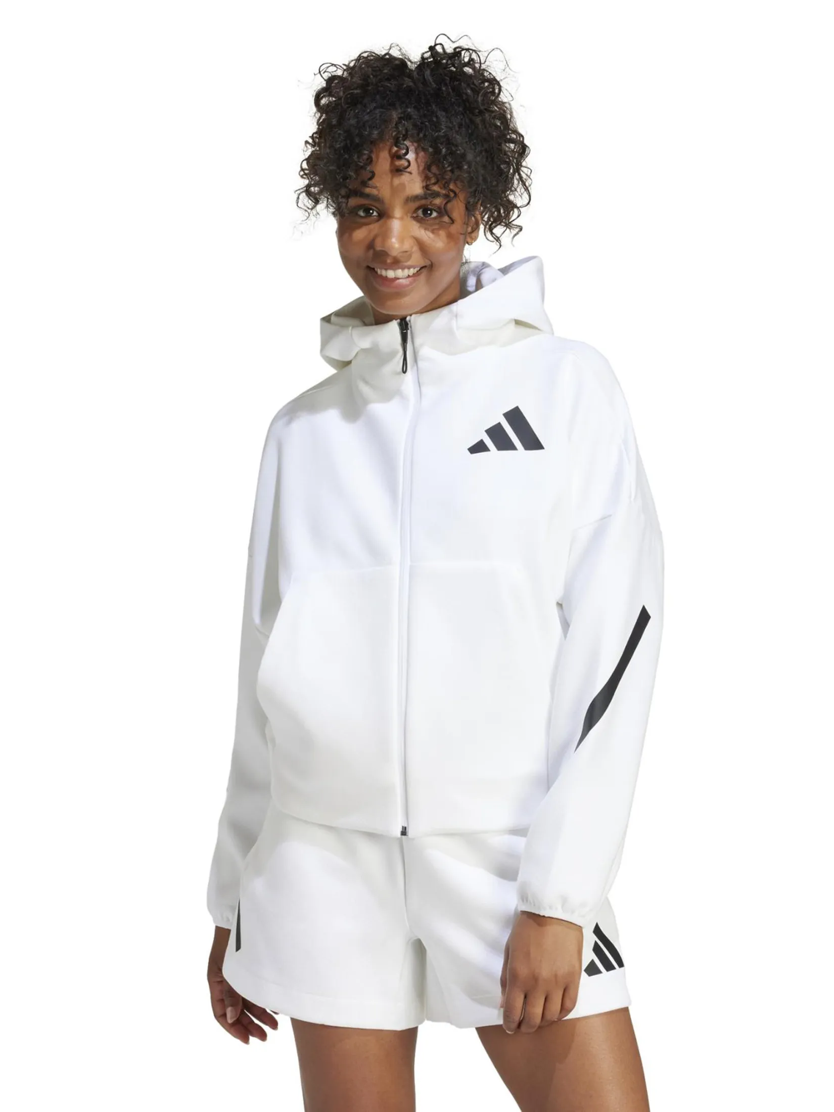 ADIDAS Women Hoodie adidas Z.N.E. Full-Zip White