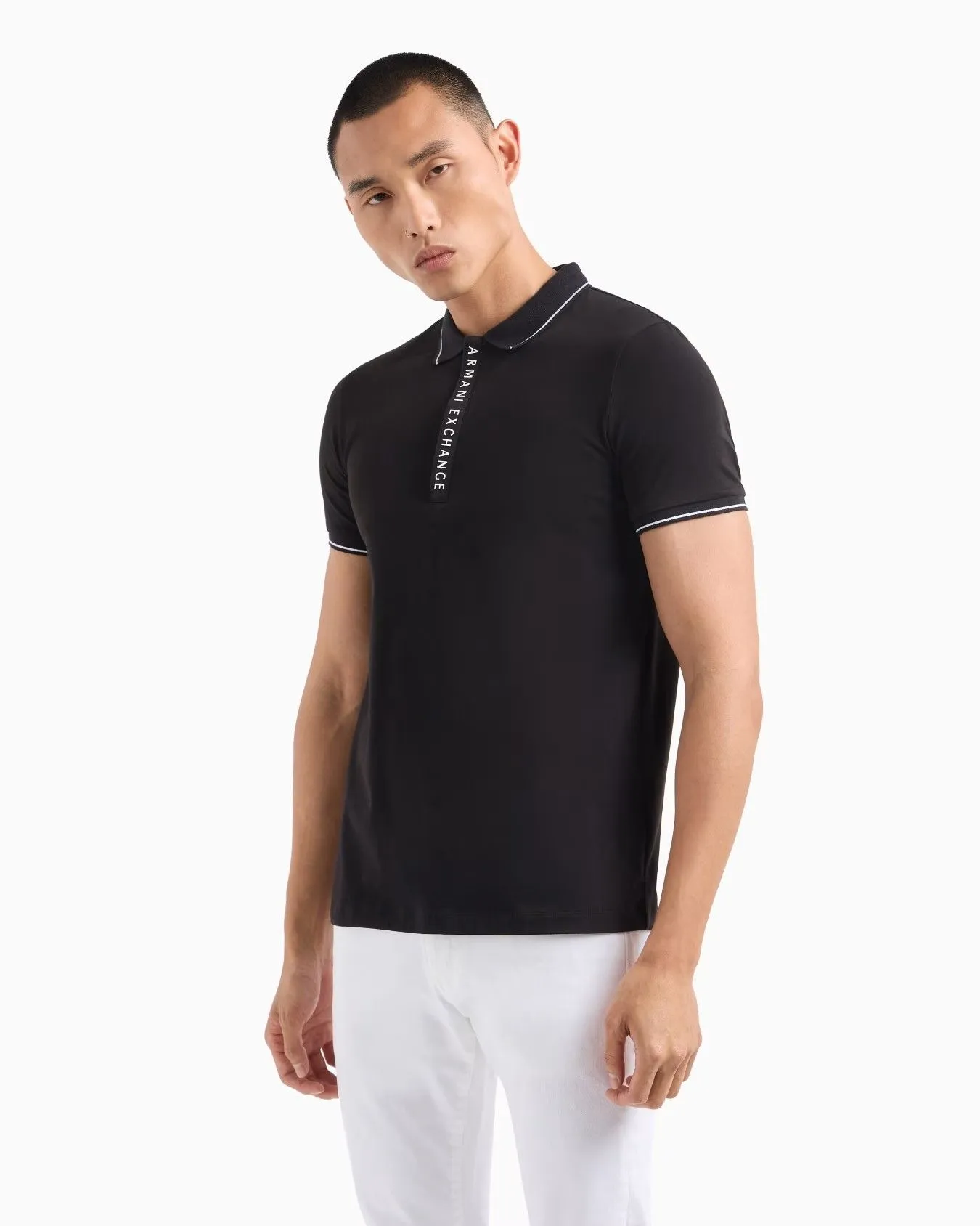 ARMANI EXCHANGE POLO Men 8NZF71-ZJH2Z-1200 Black