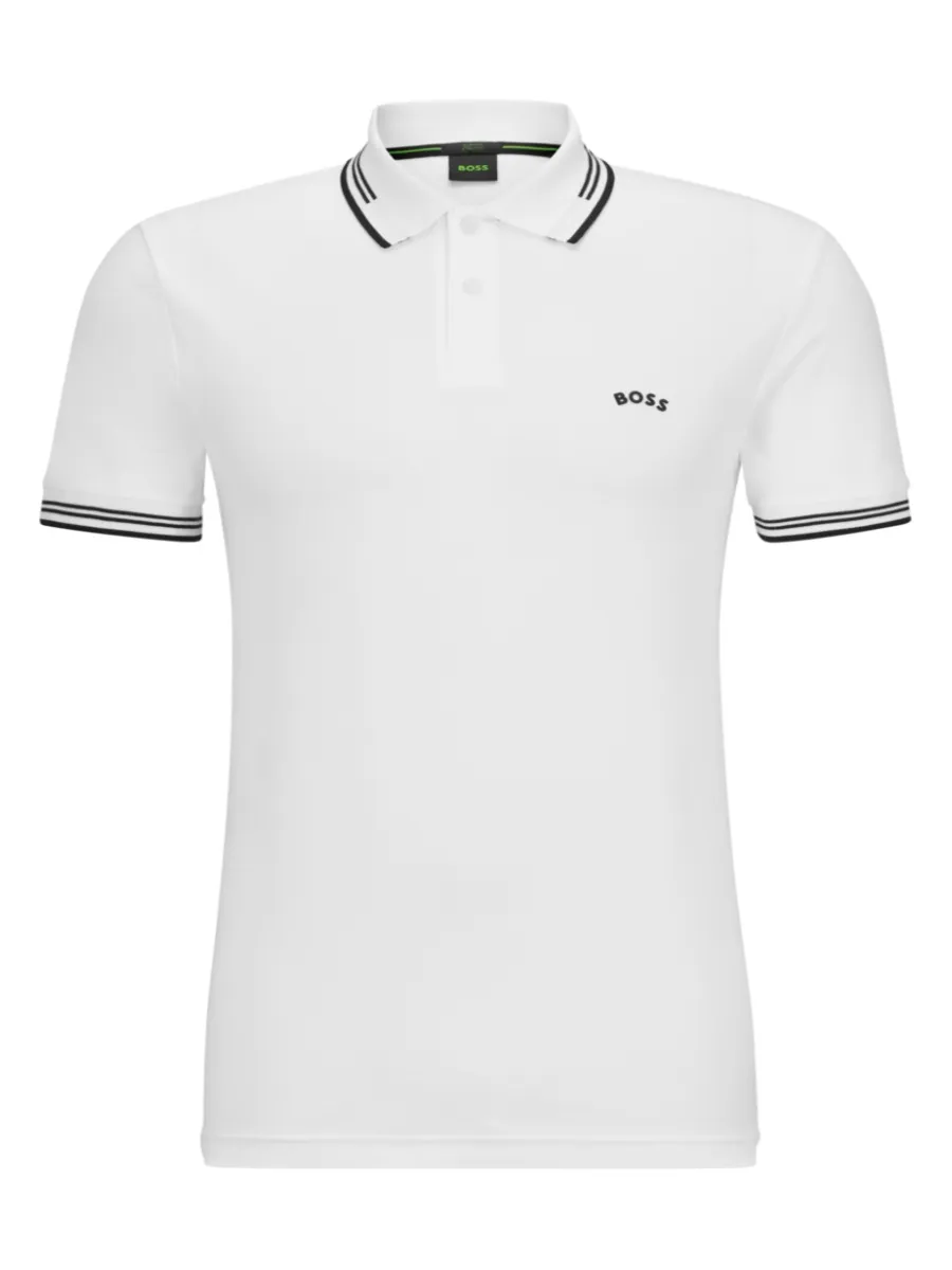 BOSS Men s Polos Slim Fit White
