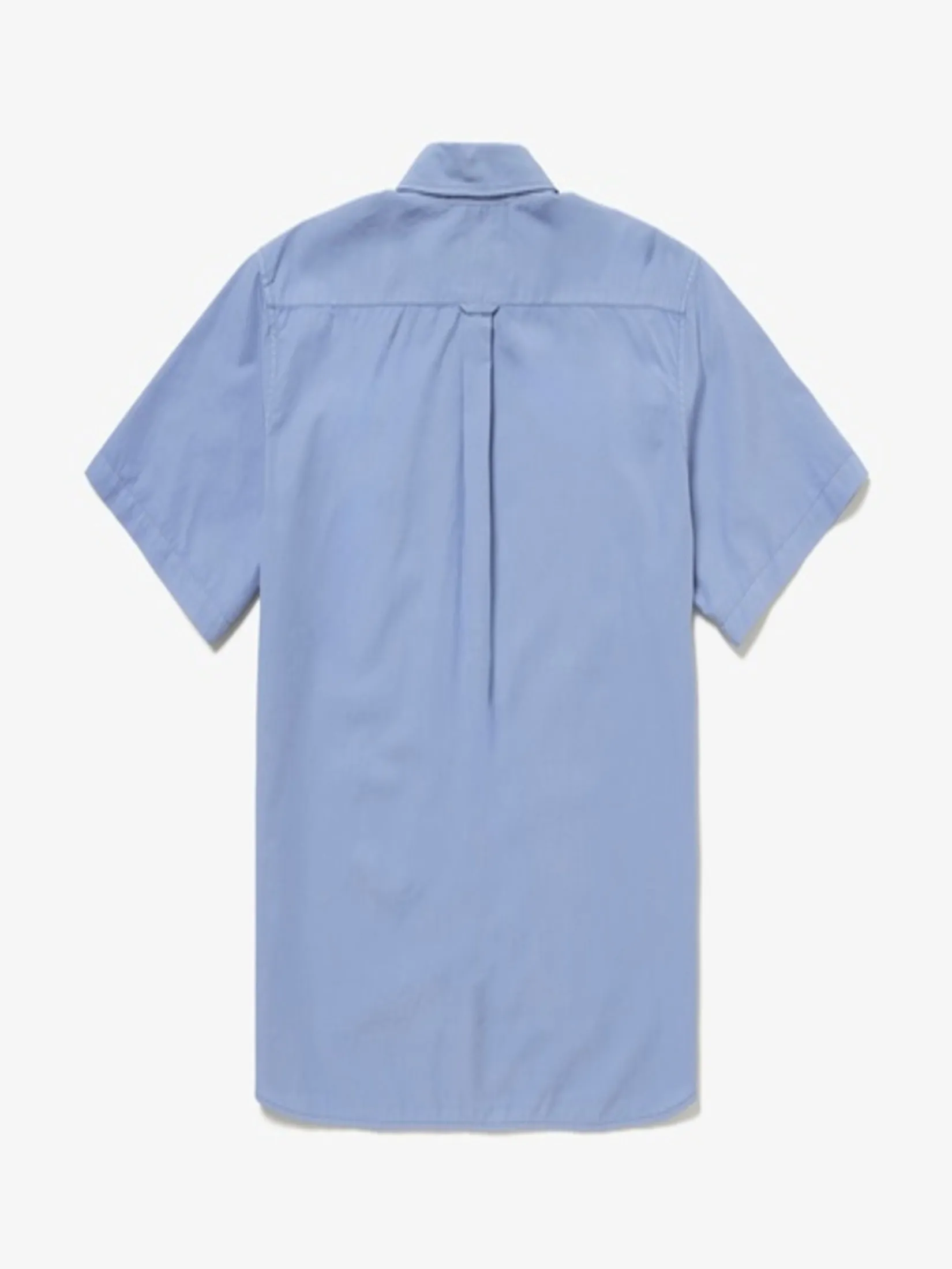 LACOSTE Relaxed Fit Natural Dyed Poplin Shirt Blue