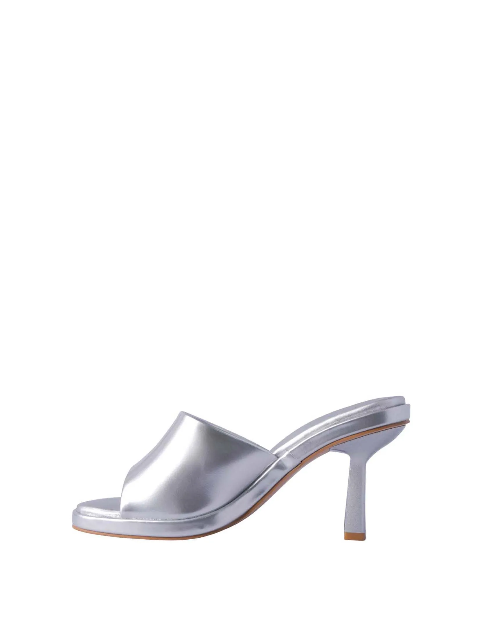 VILLAINS SF GENTLE BREEZE Women's Heeled Sandals SILVER PATENT