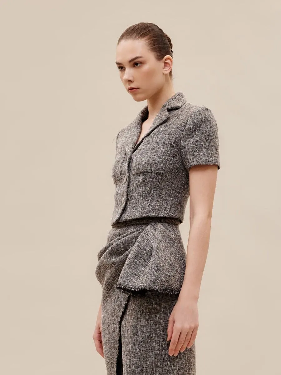 ASAVA ( SS24 )Adara Cropped Women Jacket Black