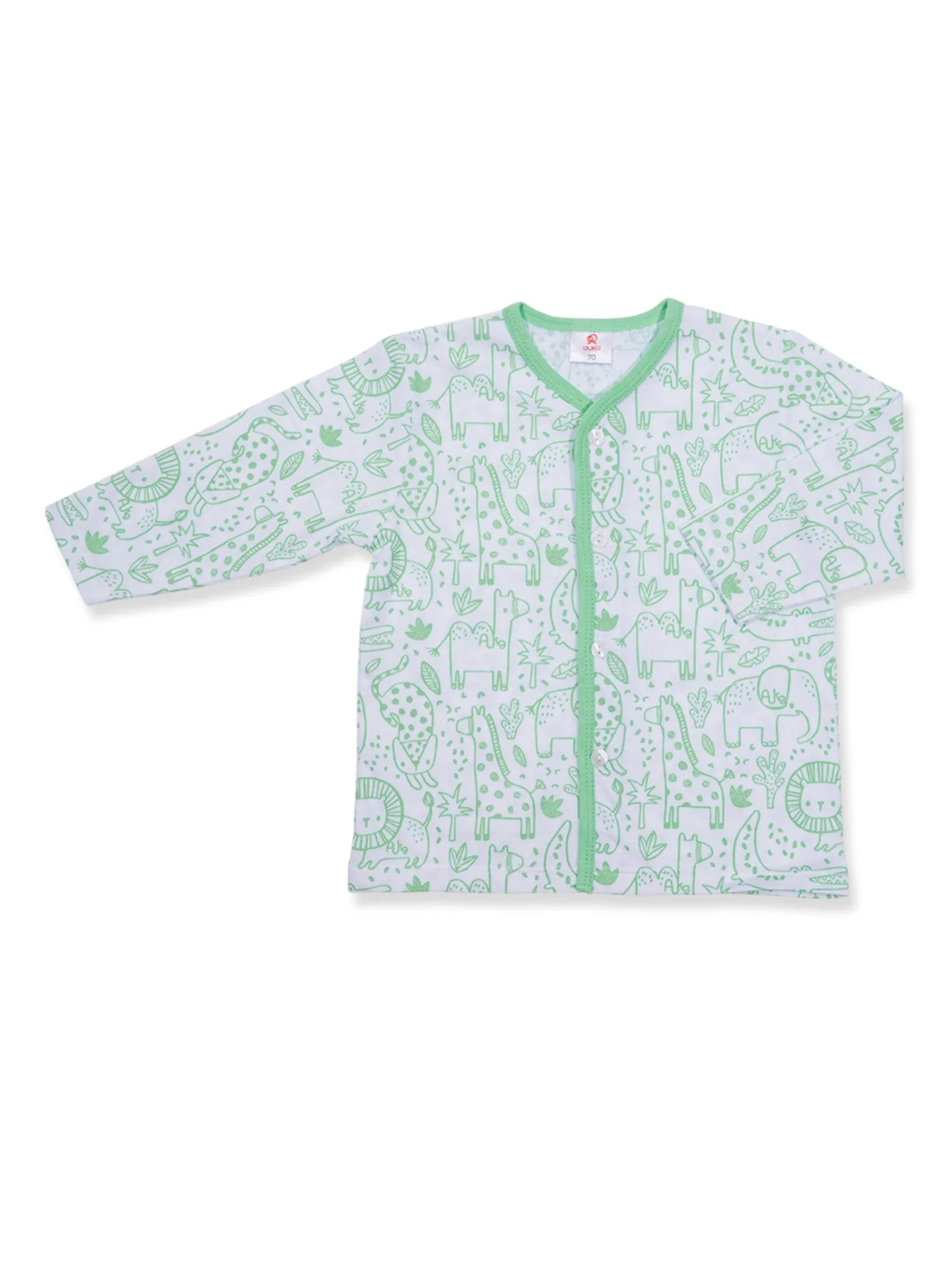 AUKA Green ,long sleeve pajamas, kids set,Auka Animal Team,