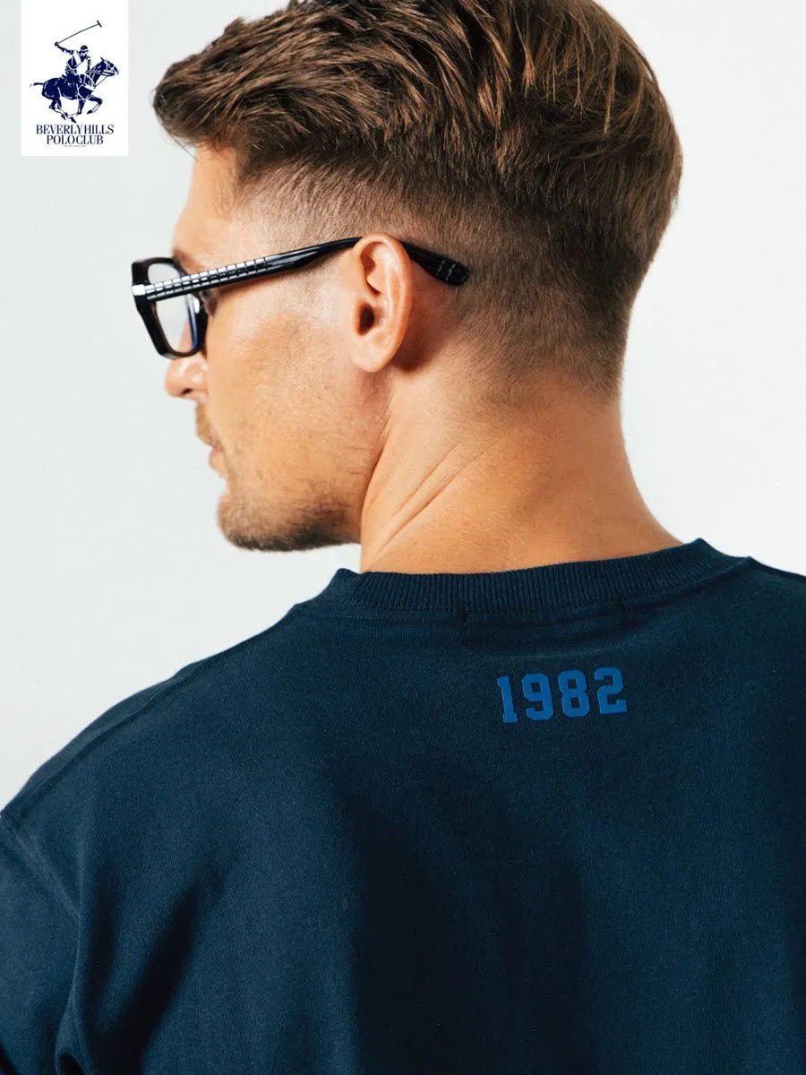 BEVERLY HILLS POLO CLUB Dark blue Men T-Shirt Oversized Model BNSO018