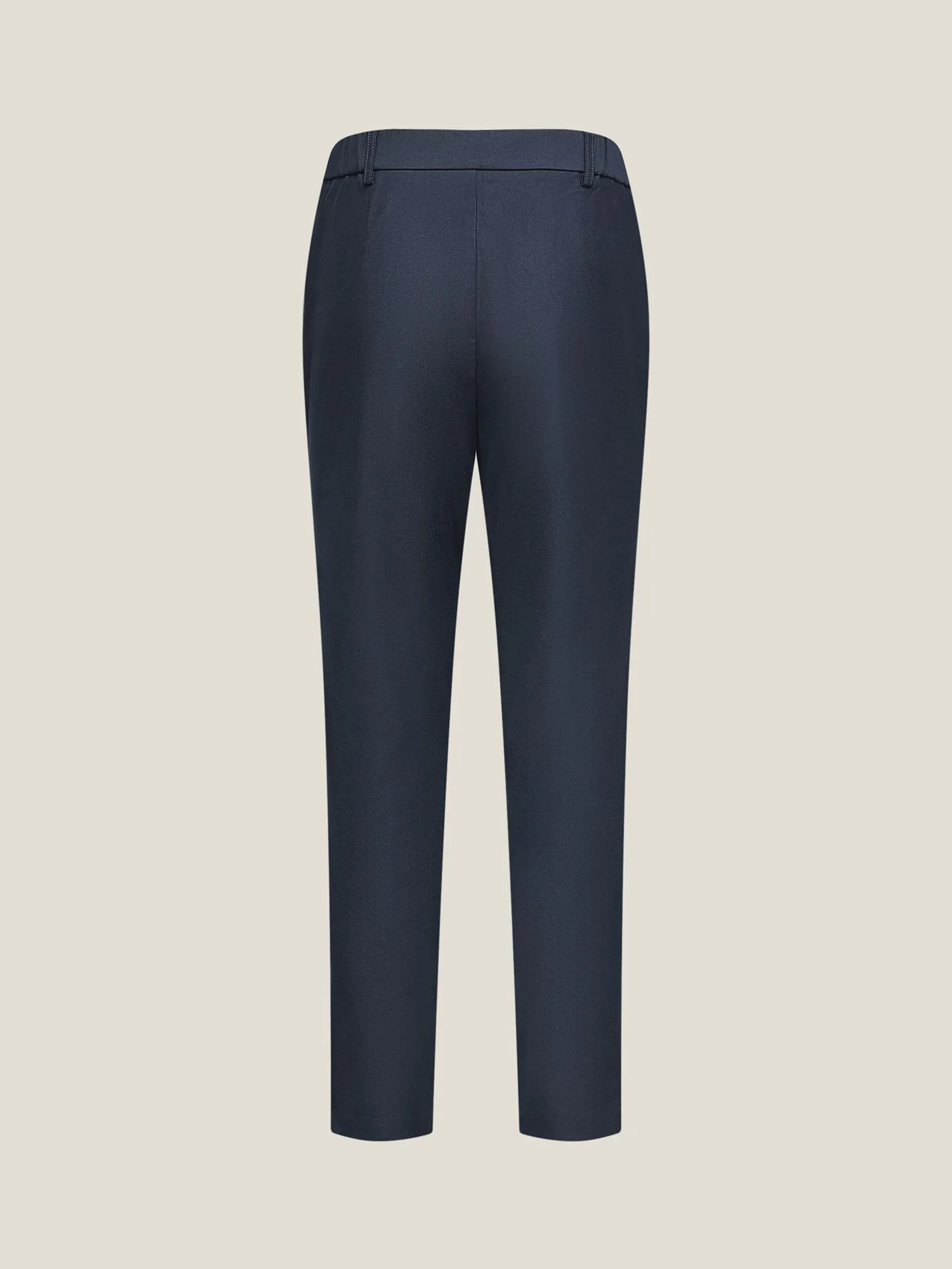 G2000 Women Clothing Cotton Modal Cropped Cigarette Casual Pants  Cropped Cigarette Shape - Navy