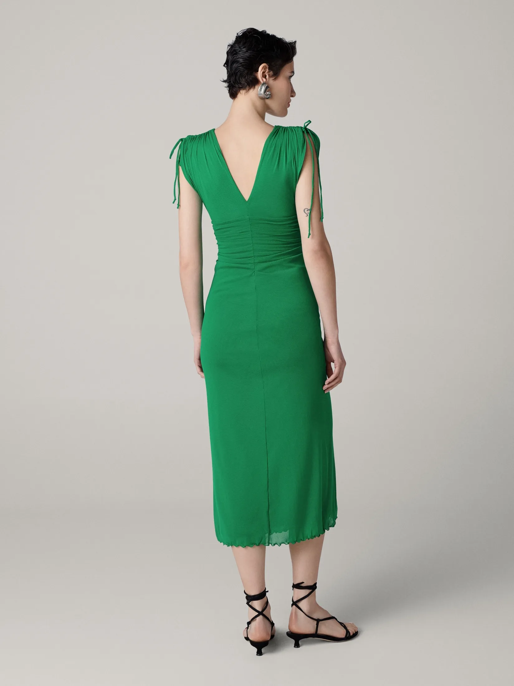 DIANE VON FURSTENBERG WOMEN DVF CHARLOTTE DRESS SIGNATURE GREEN