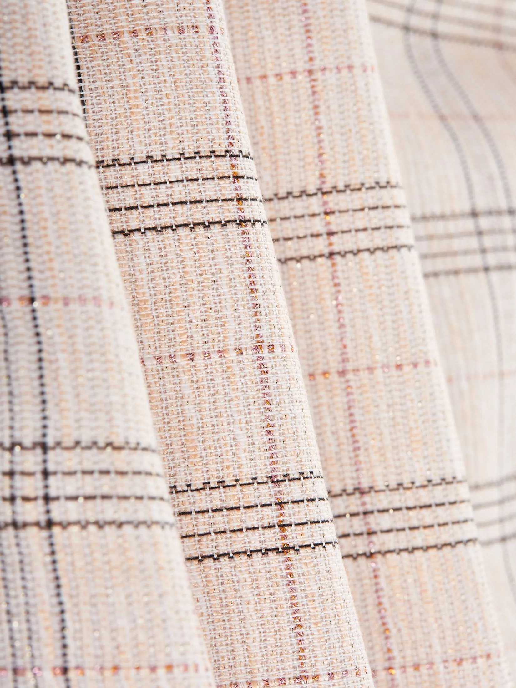 G2000 Women Clothing Check Tweed Cropped Sleeve Jacket Easy Fit - Pink