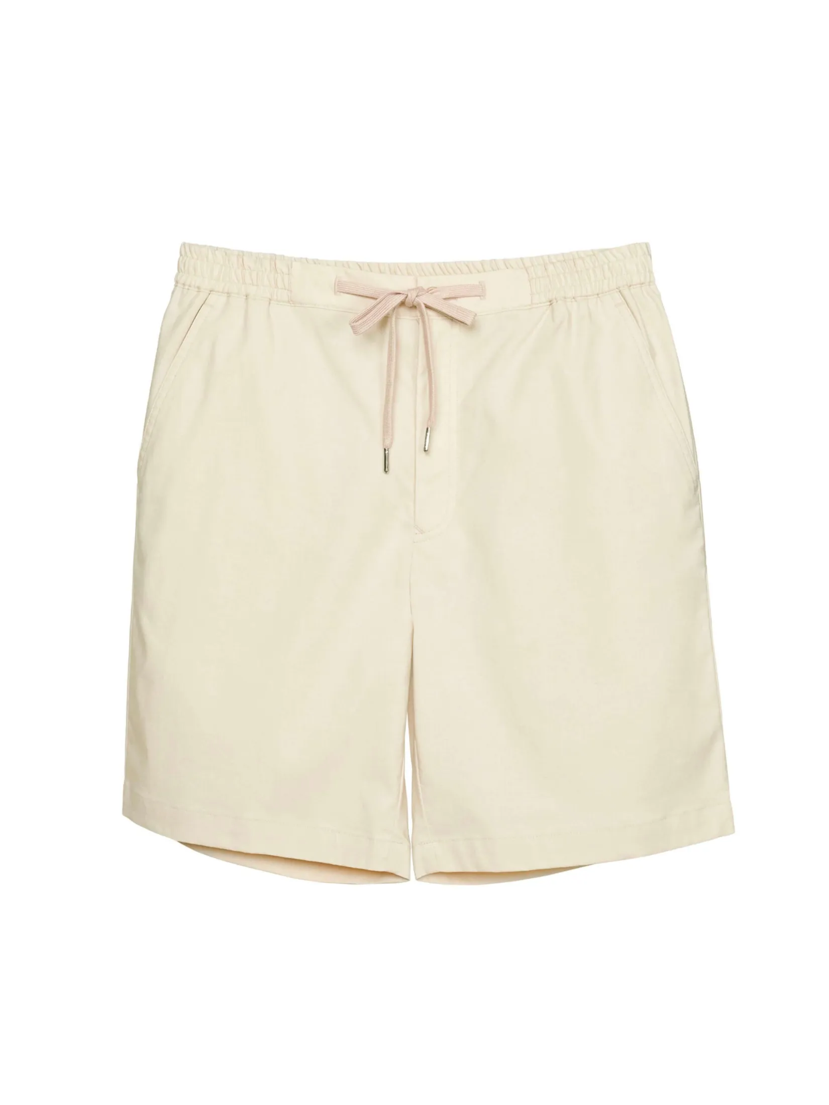 TAKEO KIKUCHI MEN BEIGE STRETCH BLENDED HEMP SUMMER SHORTS