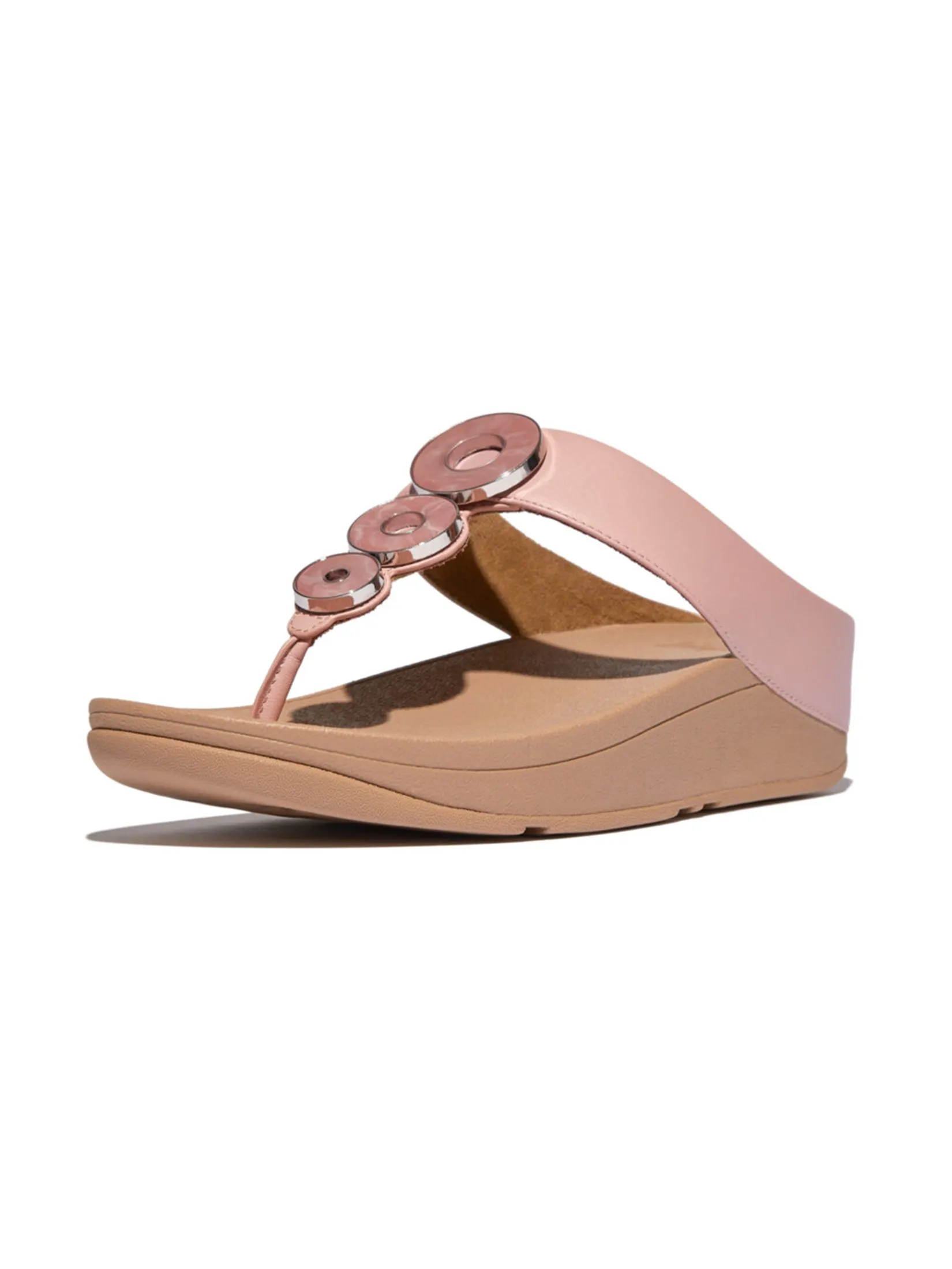 FitFlop™ WOMEN'S FINO RESIN-HOOP LEATHER PINK