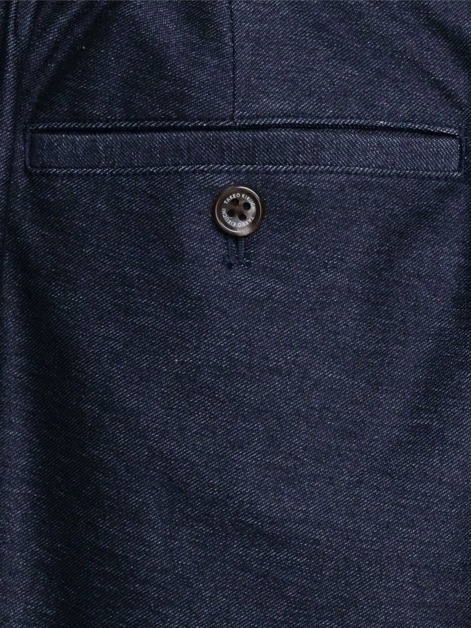 TAKEO KIKUCHI MEN NAVY TWILL JERSEY CASUAL SUIT EASY PANTS