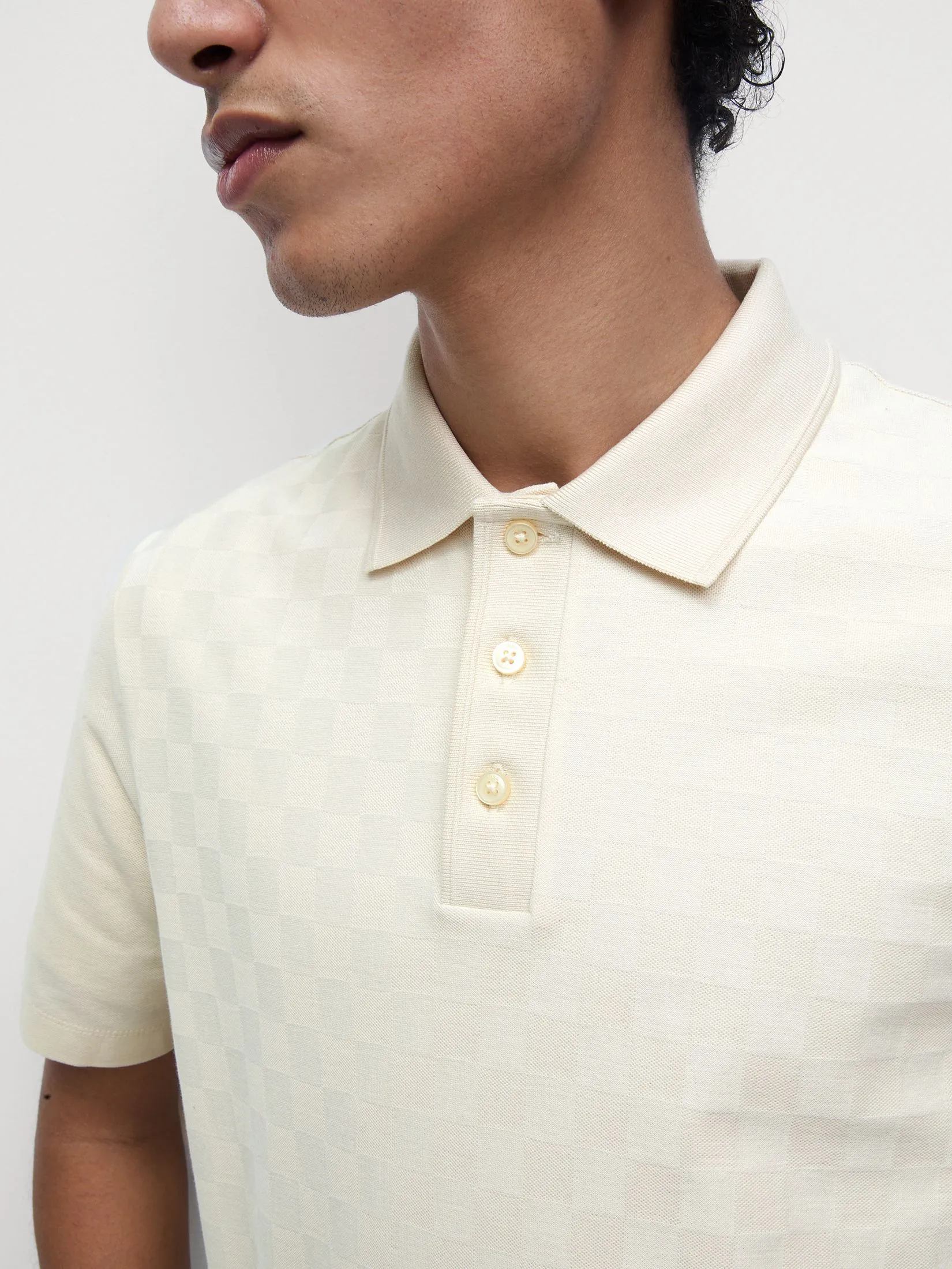 MARKS & SPENCER Men Polo Shirt Pure Cotton Textured Pique