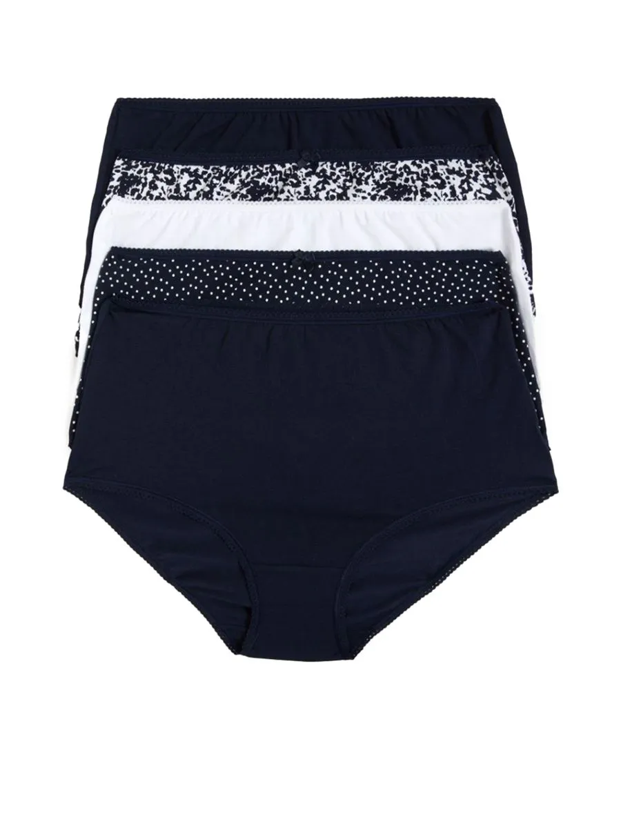 MARKS & SPENCER Women Full Briefs Printed 5 pk