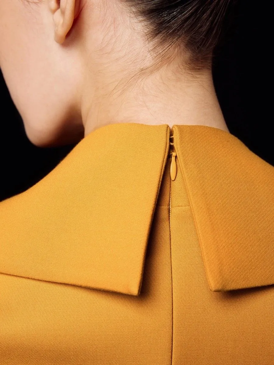 ASAVA ( SS24 )Asava Oversized Lapel Women Dress Yellow