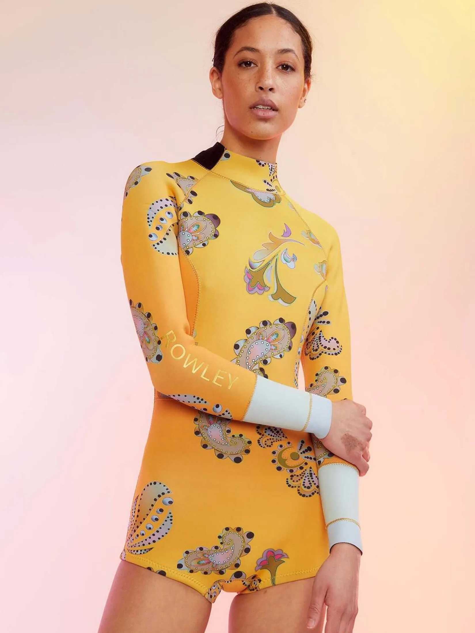 CYNTHIA ROWLEY SUNNY SURFSUIT IN GOLDEN PAISLEY