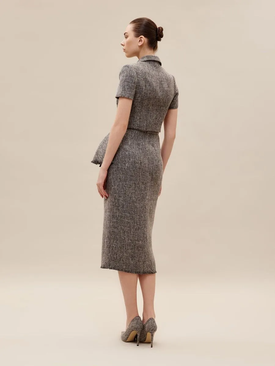 ASAVA ( SS24 )Everly Ruffle Women Midi Skirt Black