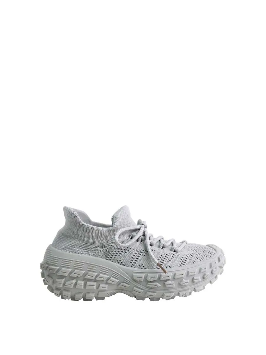 VILLAINS SF RICHEST Women's Platform Comfort Sock Sneakers GREY