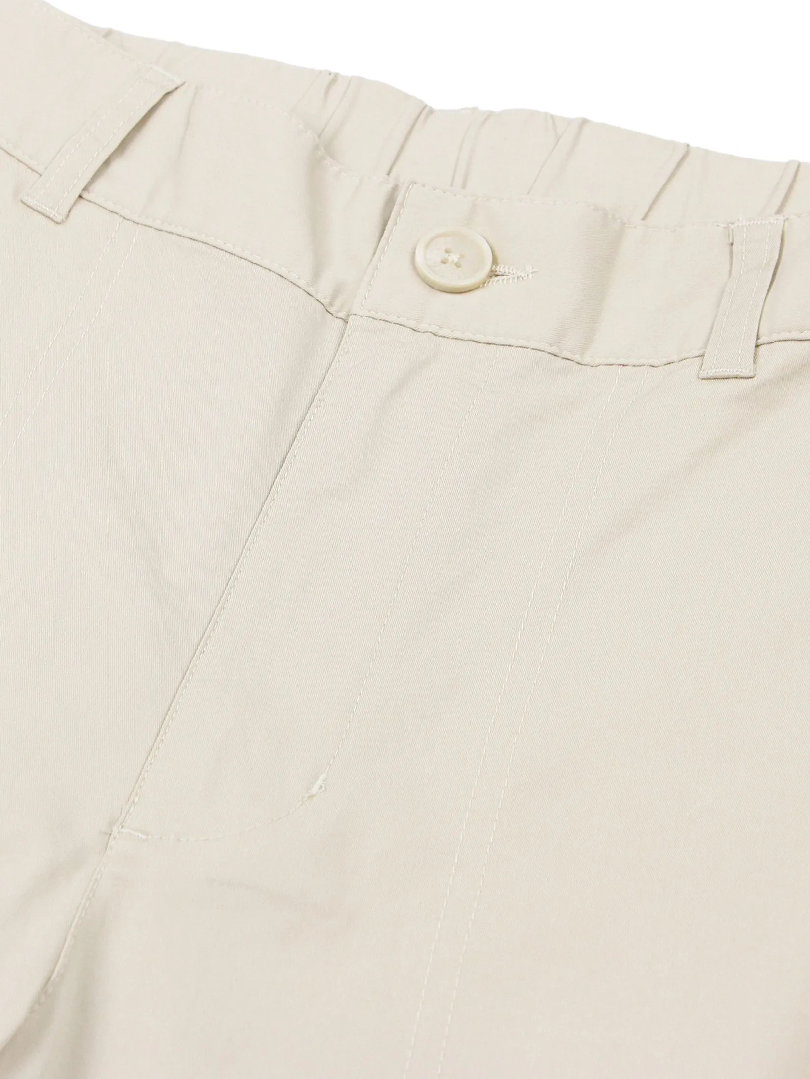 GIORDANO Men's Relaxed Stretch Cargo Pants Creamware khaki